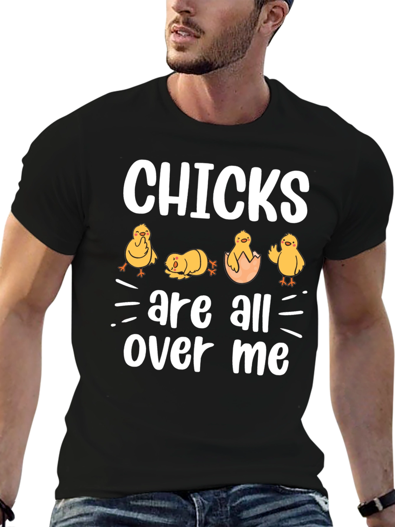 Black Chicks Are All Over Me Graphic T-Shirt view 6