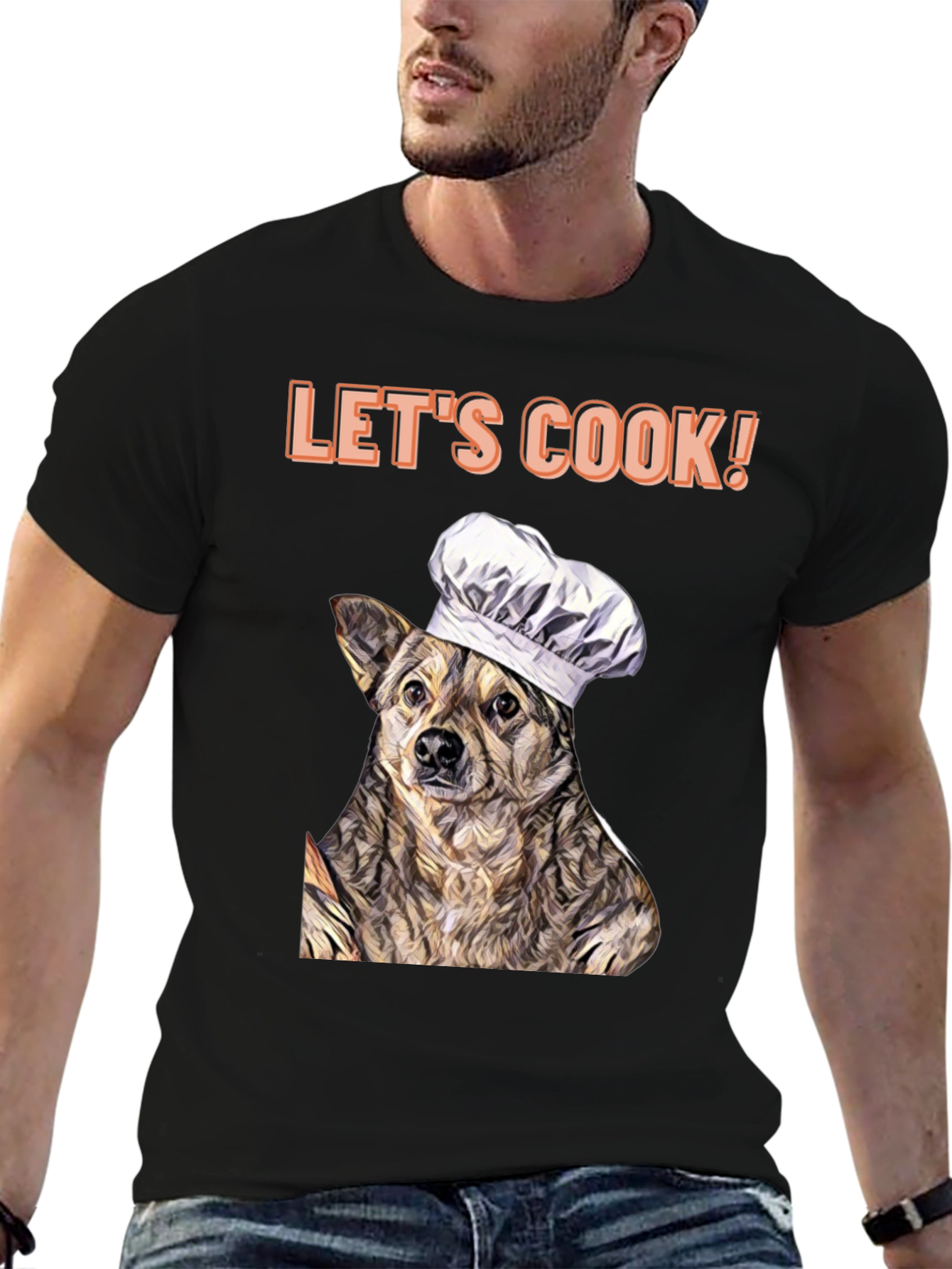 Black Dog Chef T-Shirt - Let's Cook! view 6