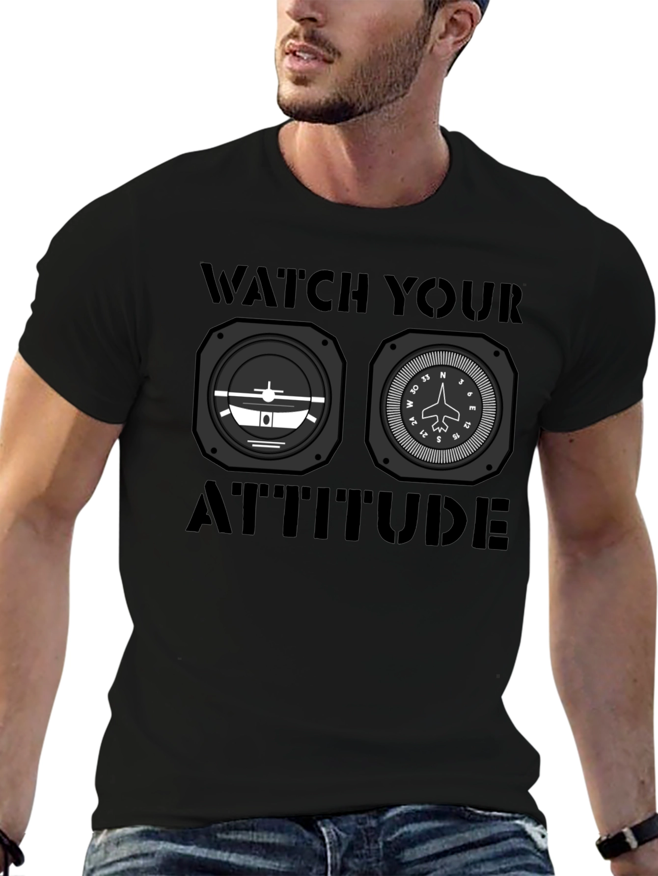 Watch Your Attitude Aviation T-Shirt - 6