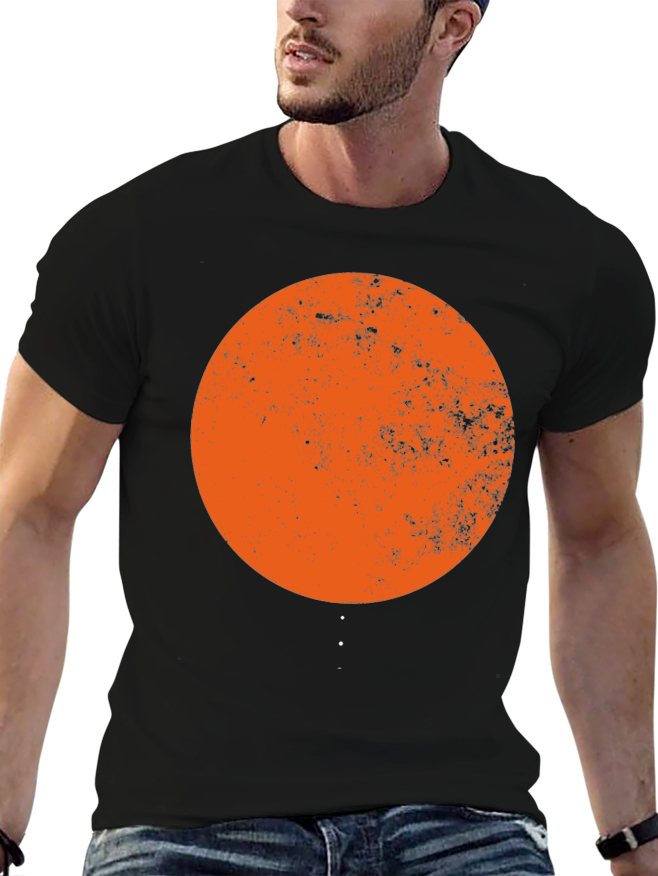 Black Retro Circle Graphic Tee - Stylish Comfort view 6
