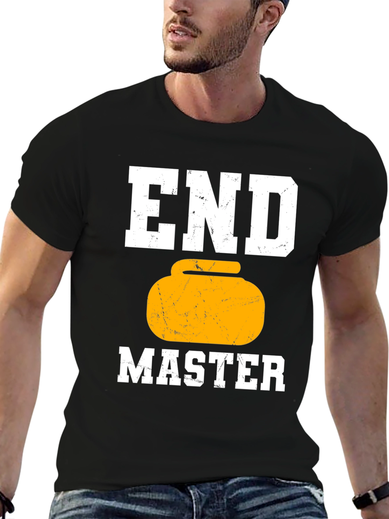 Black End Master Curling T-Shirt - Game Day Apparel view 6