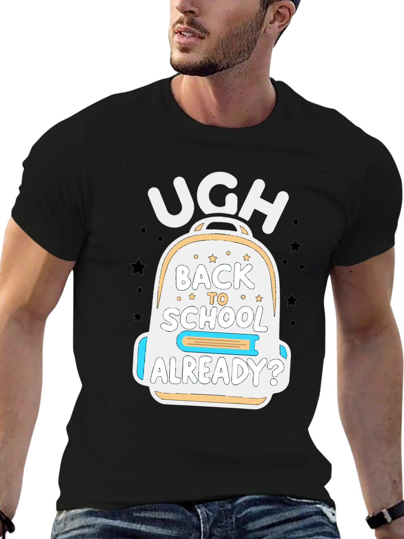 Black Ugh Back To School T-Shirt view 6