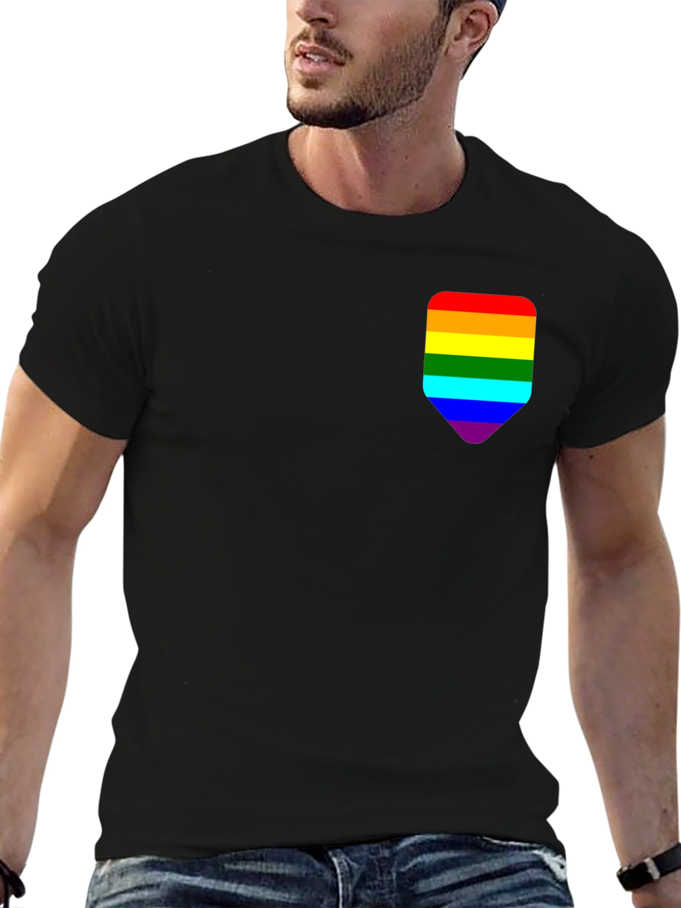 Black Pride Pocket Tee - Black Cotton Blend view 6