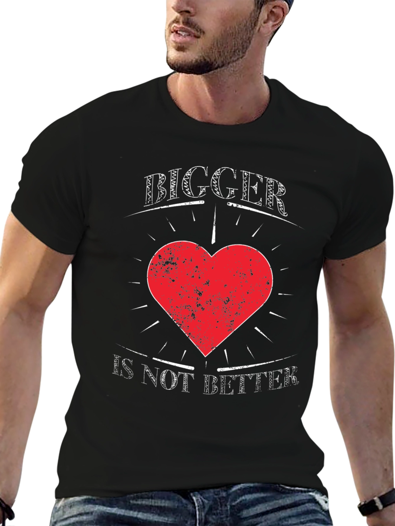 Black Bigger Is Not Better T-Shirt view 6