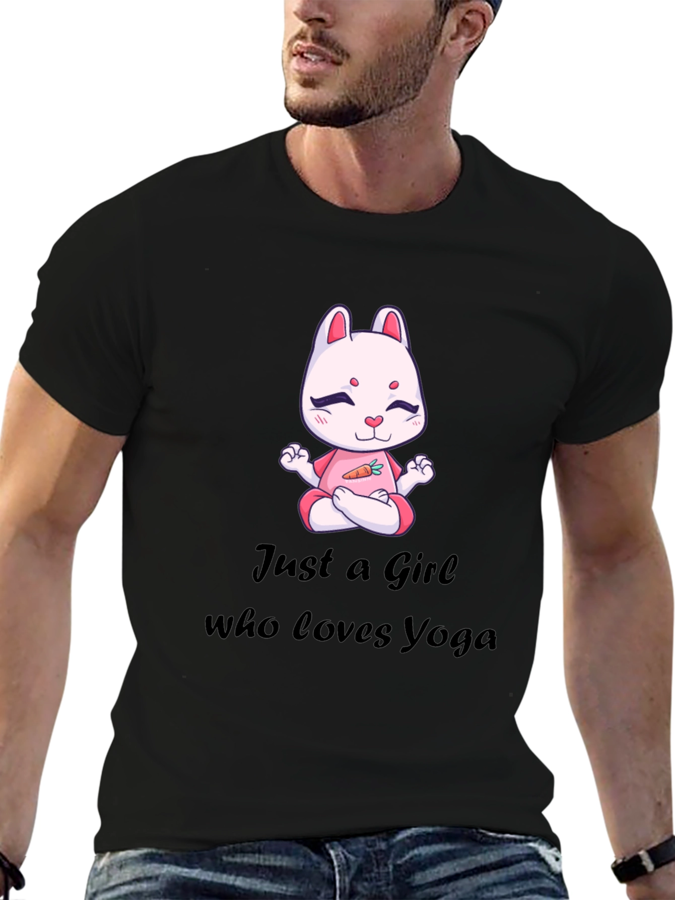 Yoga Loving Girl's Tee - Rabbit Meditation Design - 6