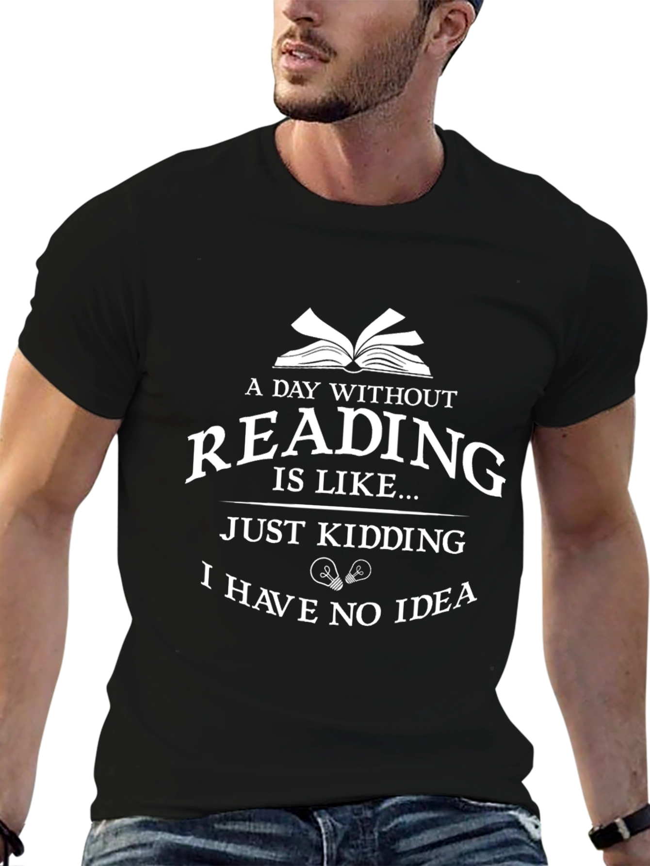 Black Funny Reading T-Shirt - Book Lover Tee view 6