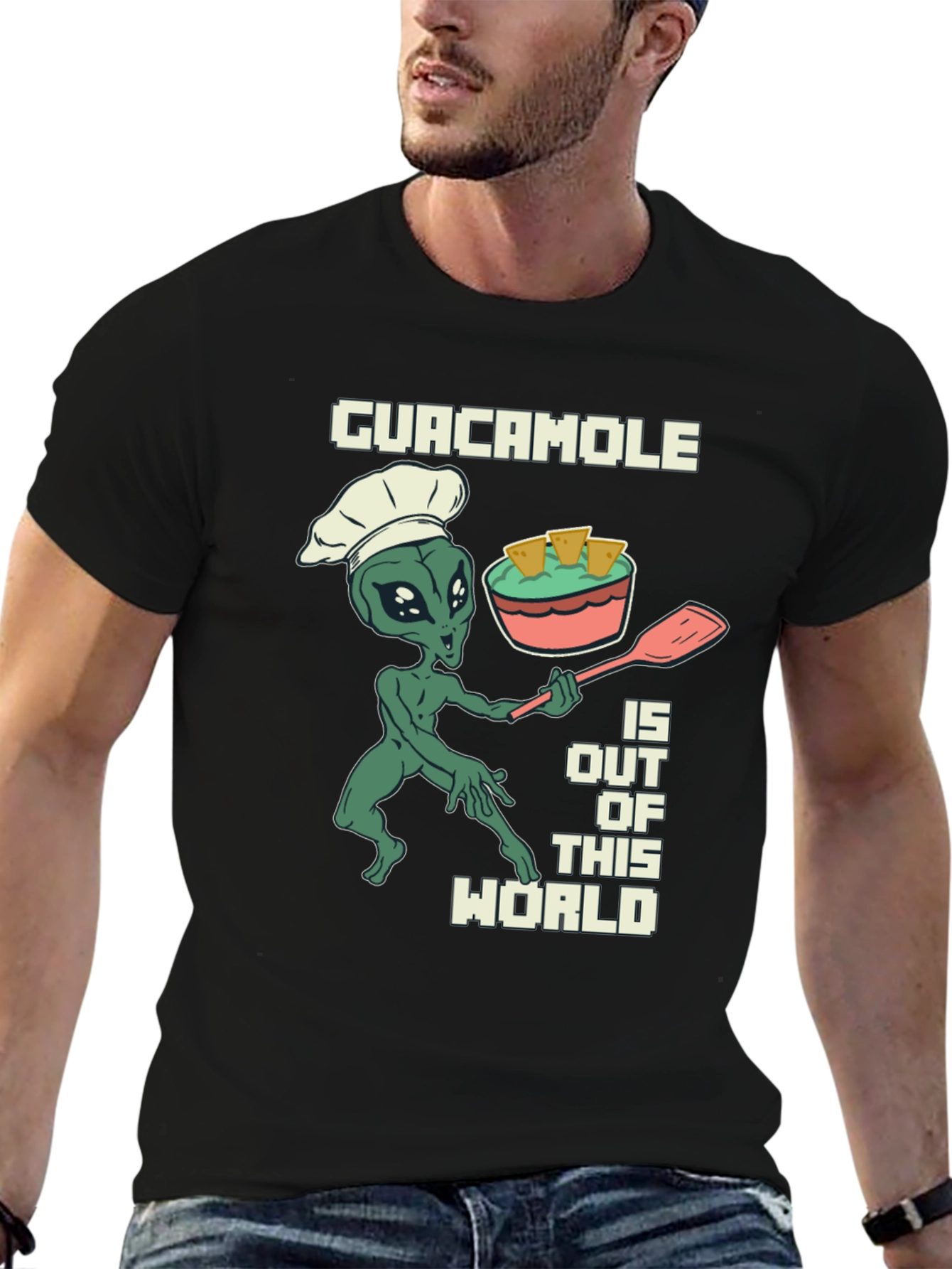 Guacamole Alien Chef Graphic T-Shirt - 6