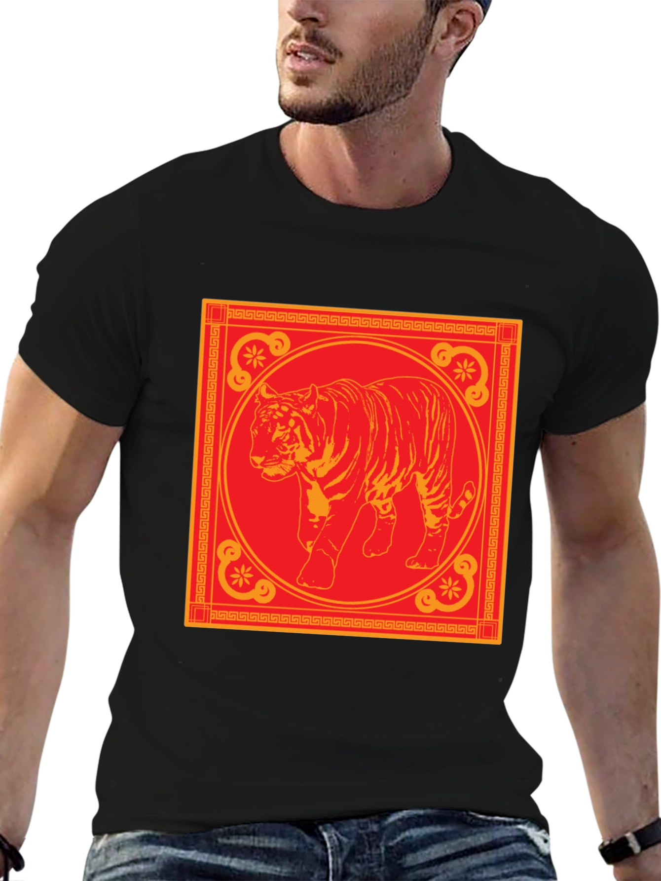 Black Year of the Tiger Graphic Tee view 6
