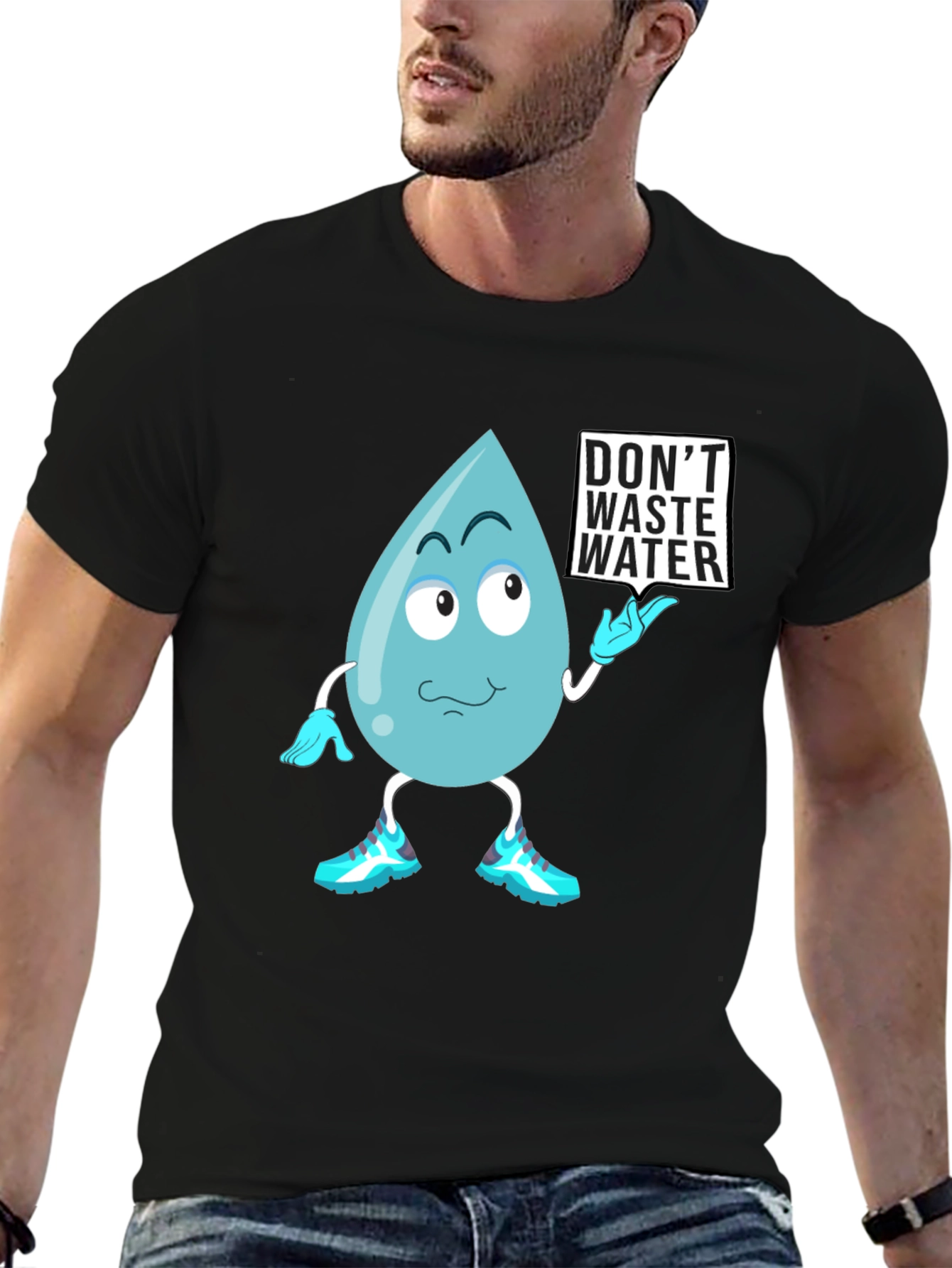 Black Don't Waste Water Graphic Tee view 6