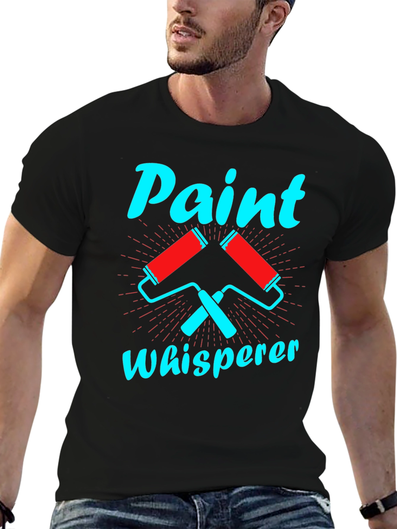 Black Paint Whisperer Graphic Tee - Painter's Humor view 6