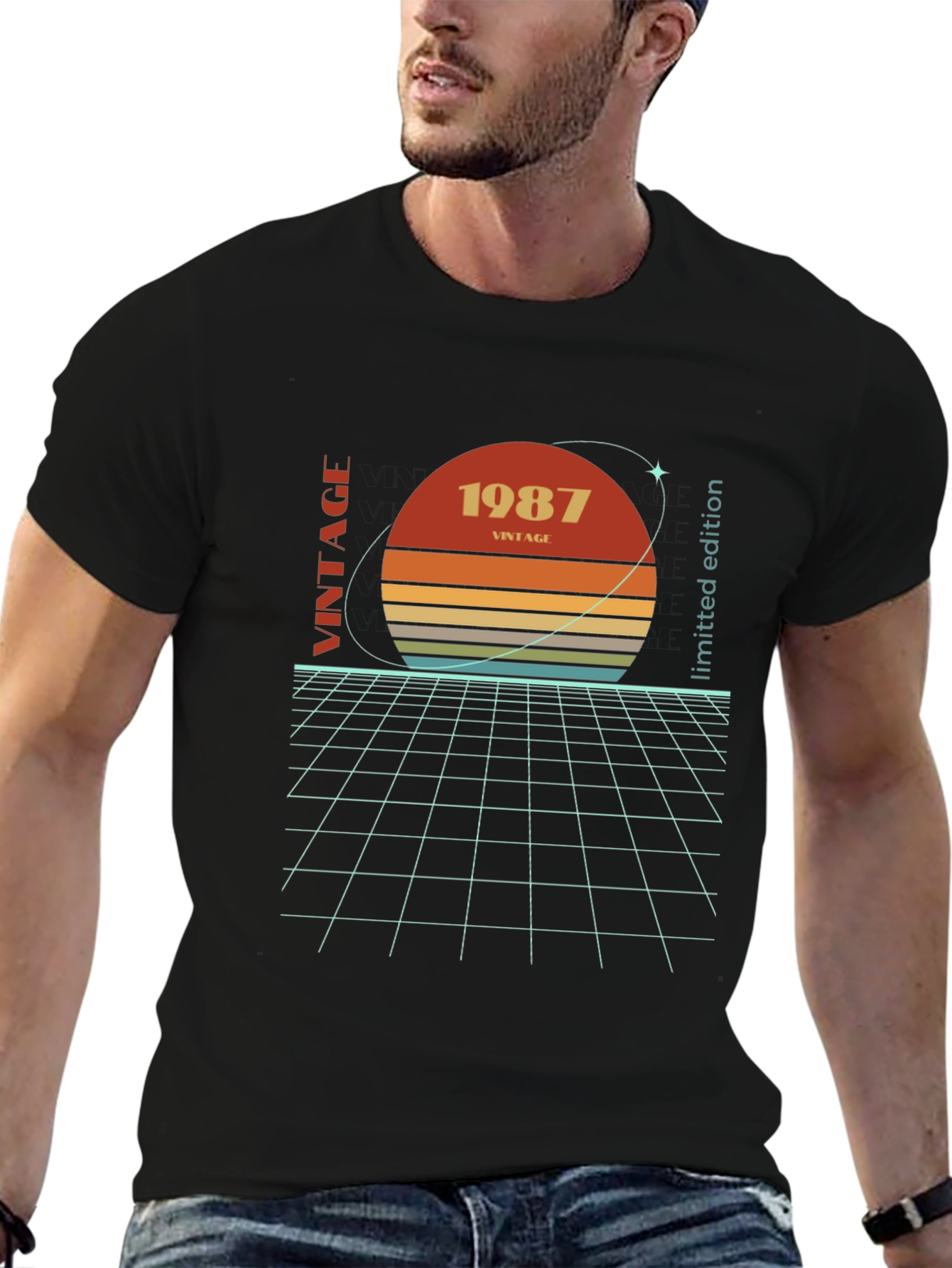 Black Vintage 1987 Limited Edition Graphic T-Shirt view 6