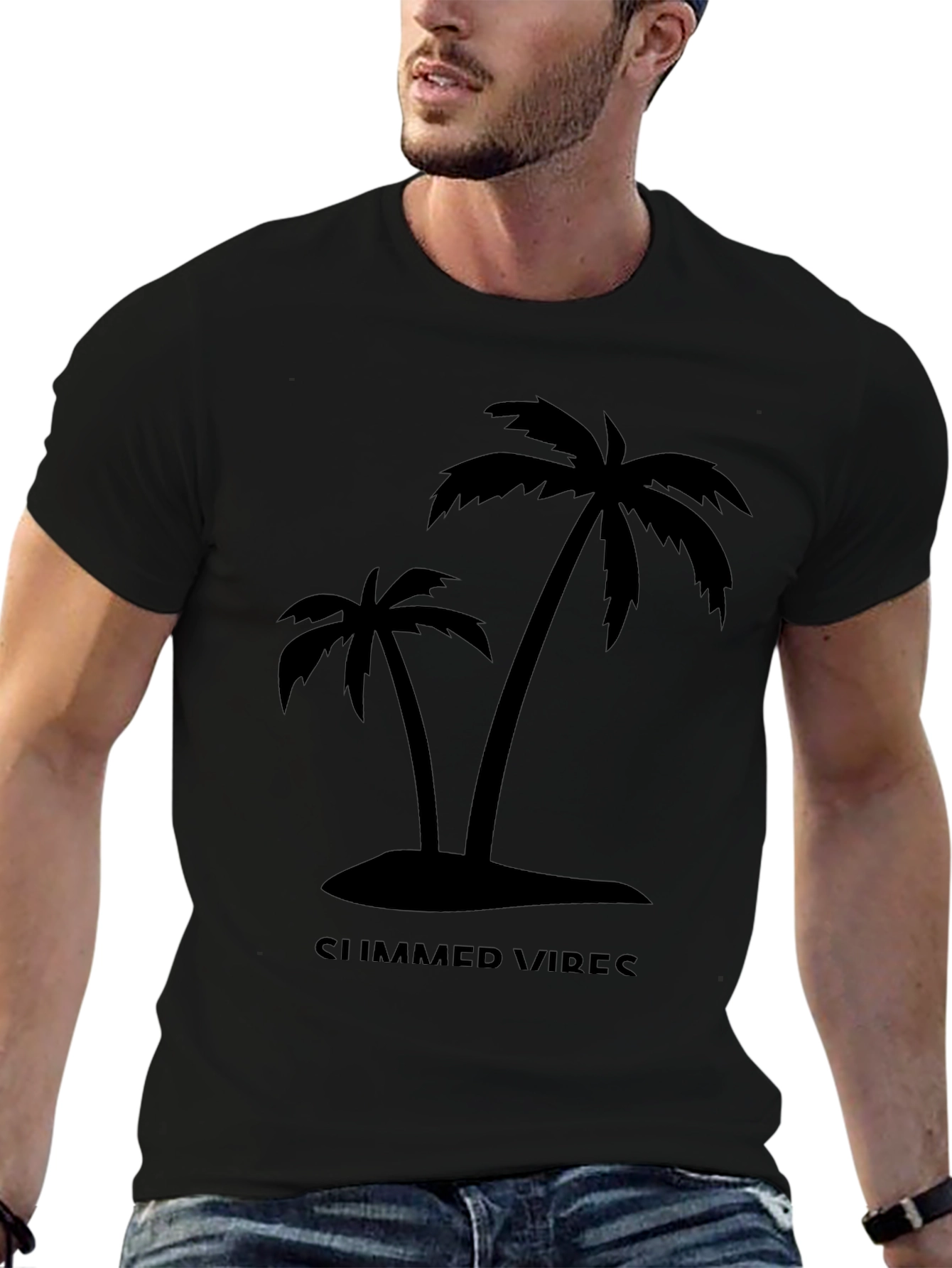 Black Summer Vibes Graphic Tee view 6