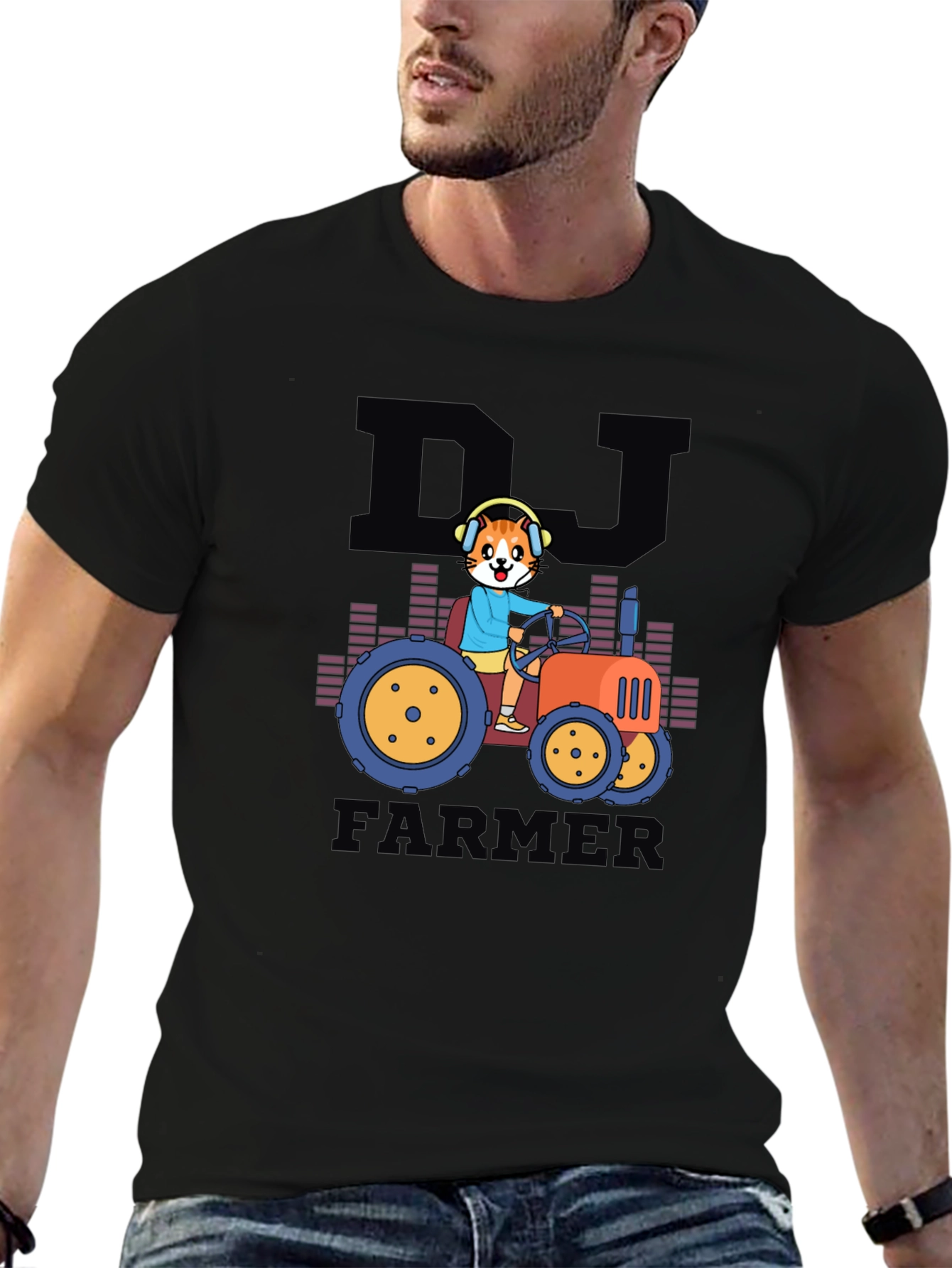 Black DJ Farmer Graphic Tee - Black T-Shirt view 6