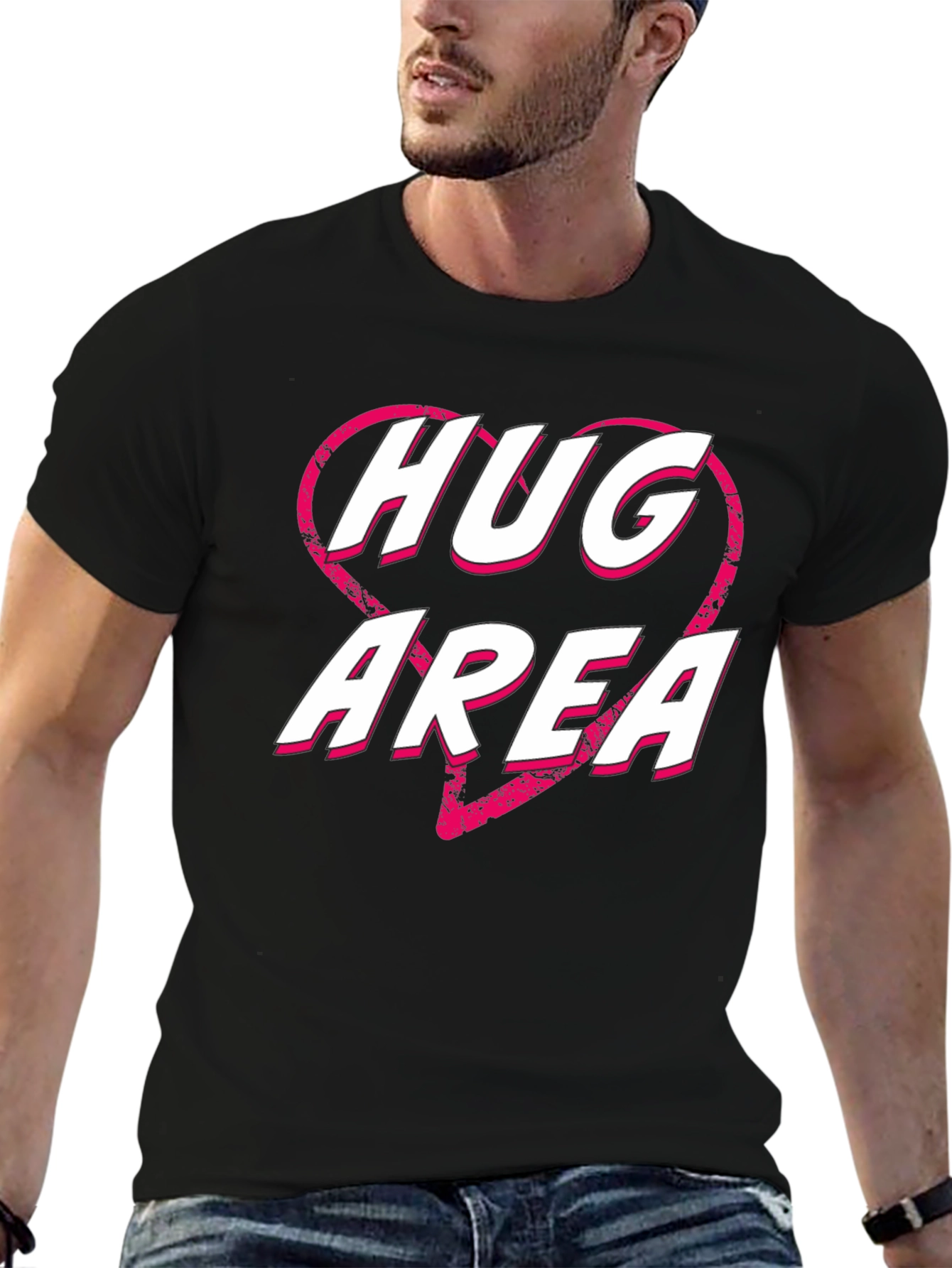 Black Hug Area Graphic Tee view 6