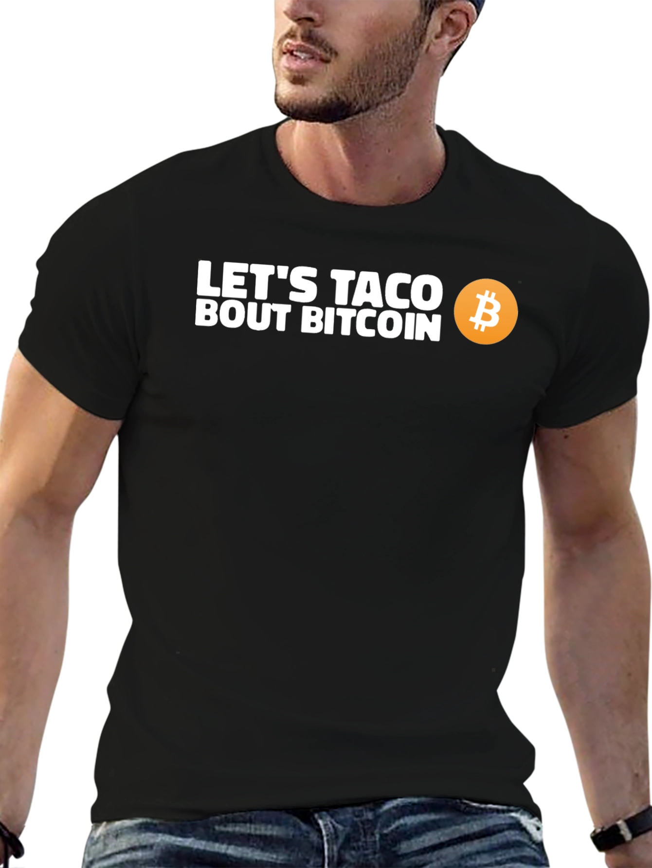 Black Let's Taco Bout Bitcoin T-Shirt - Crypto Tee view 6