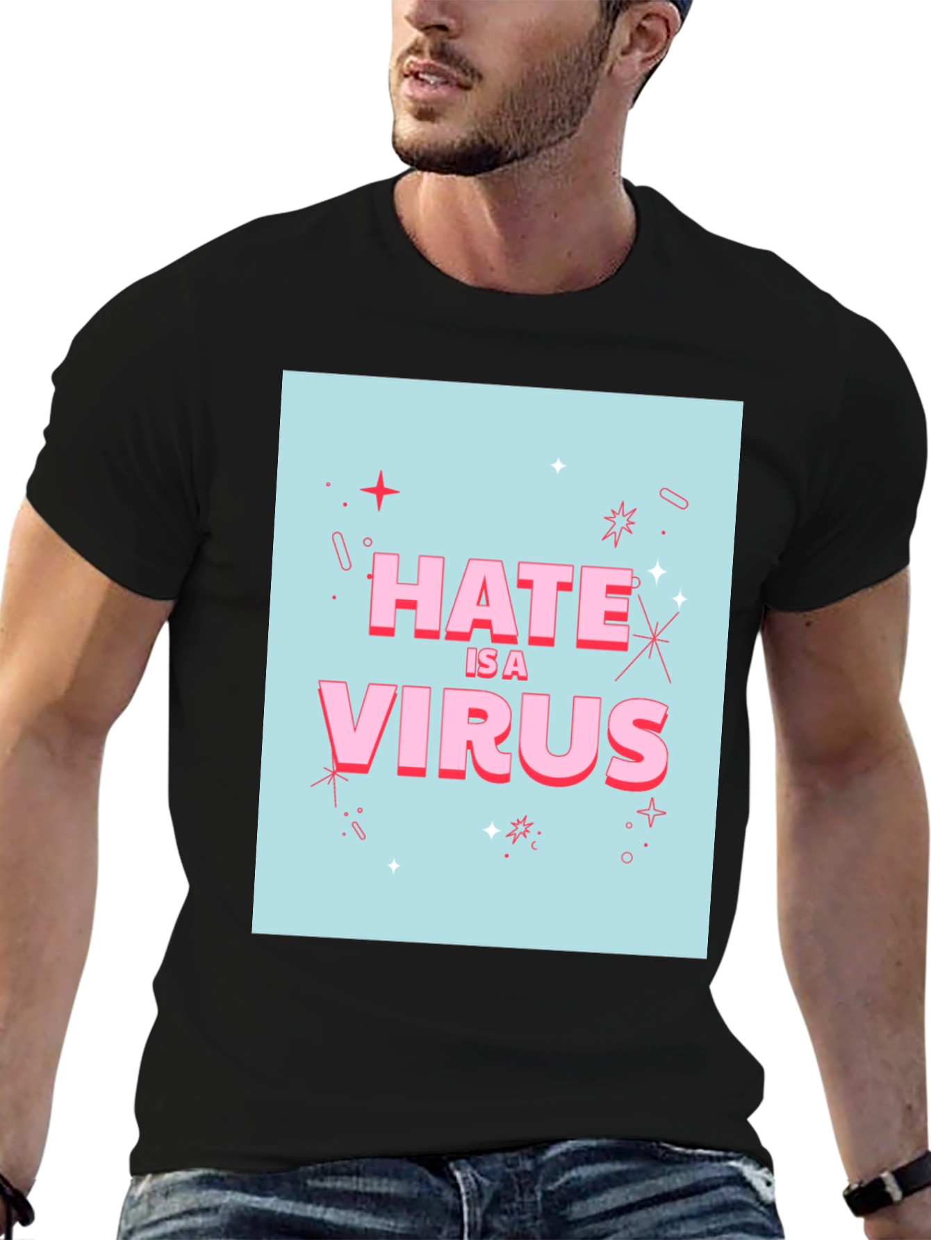 Hate Is A Virus Graphic Tee - 6