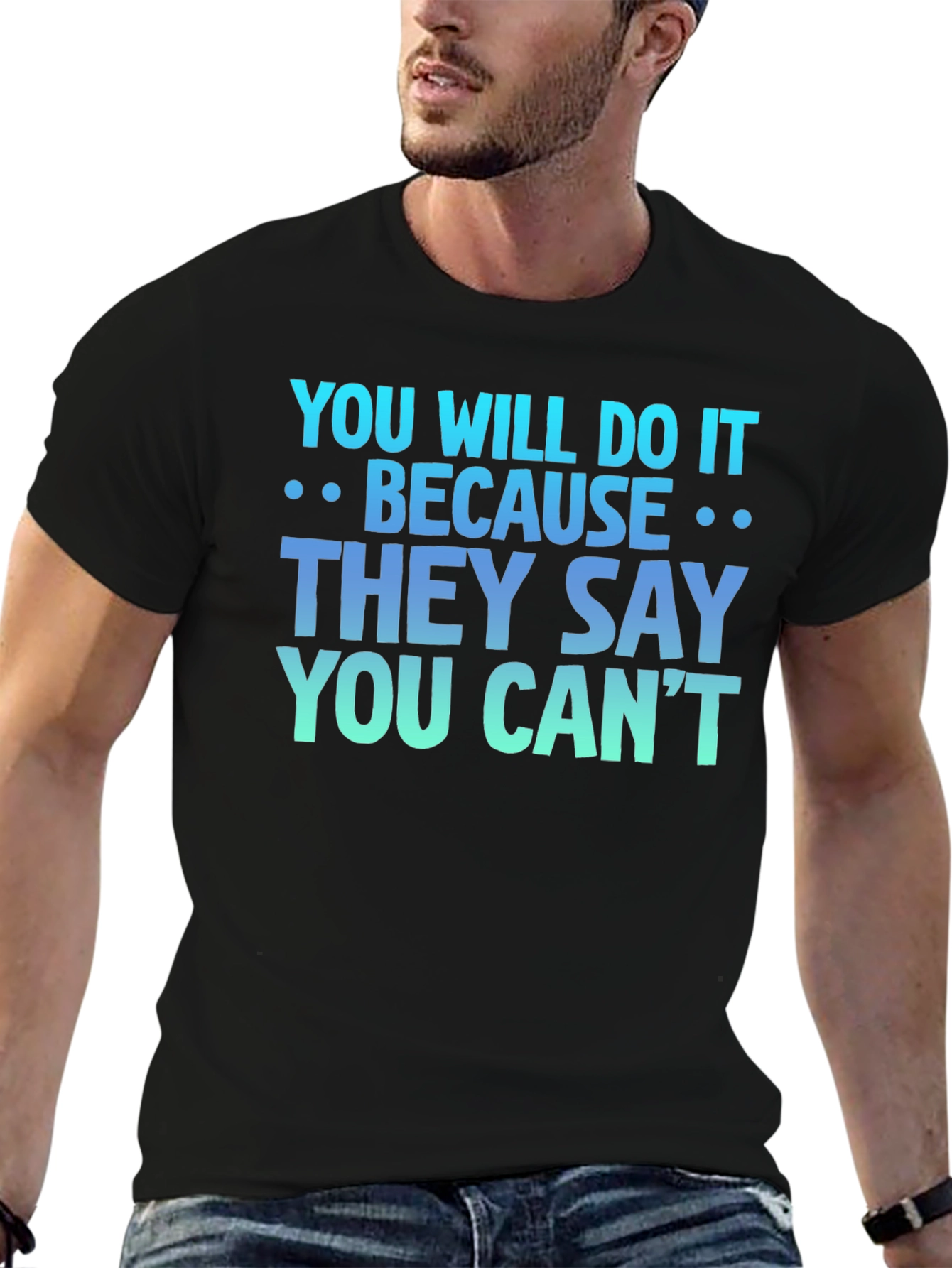 Black Motivational T-Shirt - You Will Do It view 6