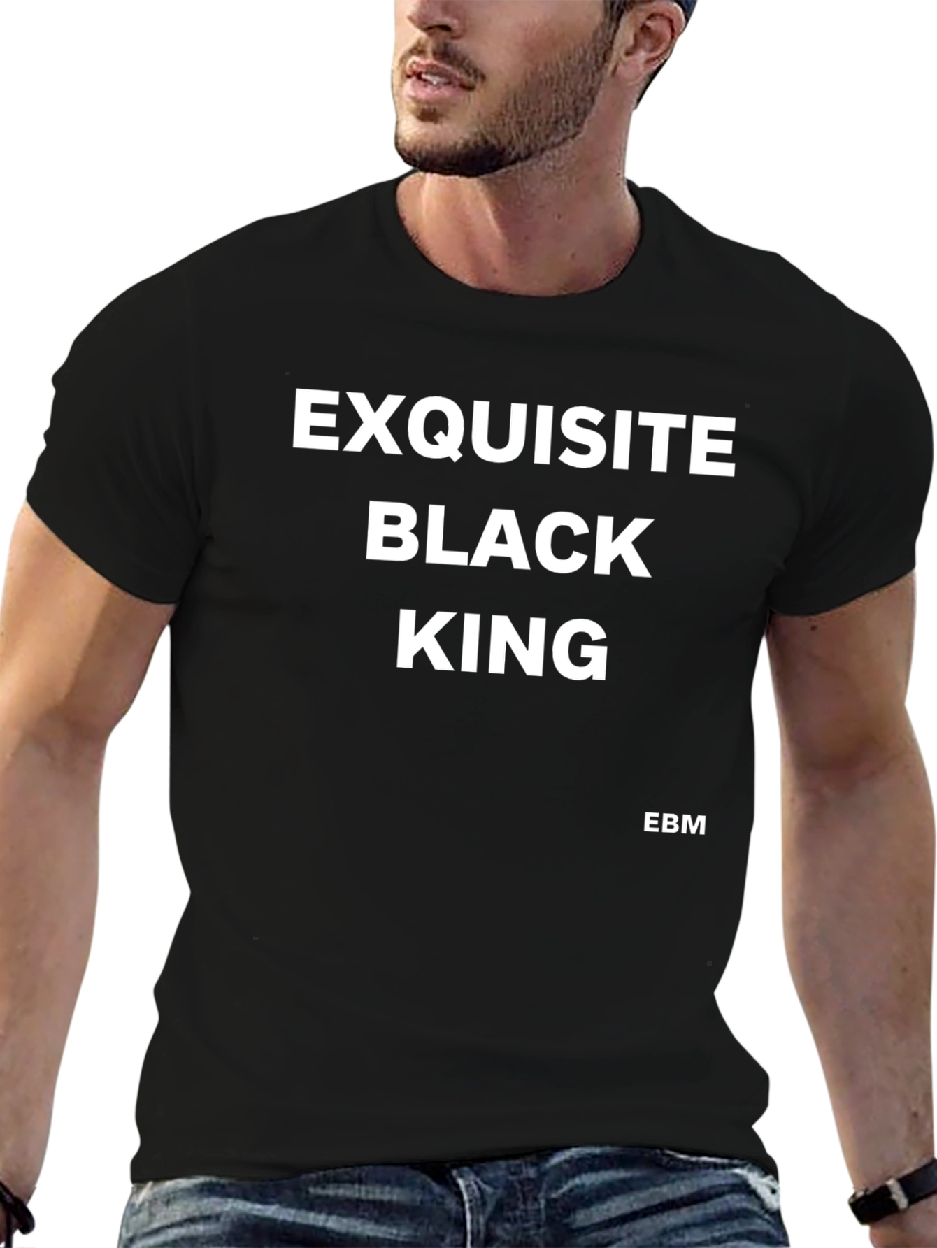 Black Exquisite Black King Graphic Tee view 6