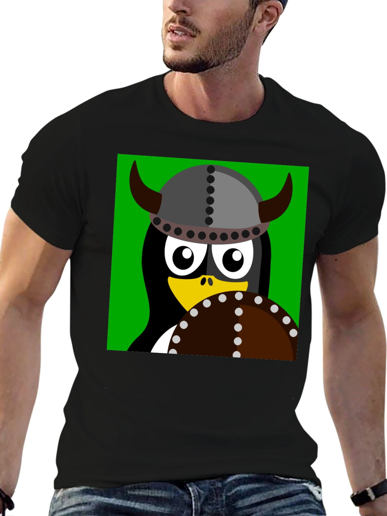 Black Viking Penguin Graphic T-Shirt - Black view 6