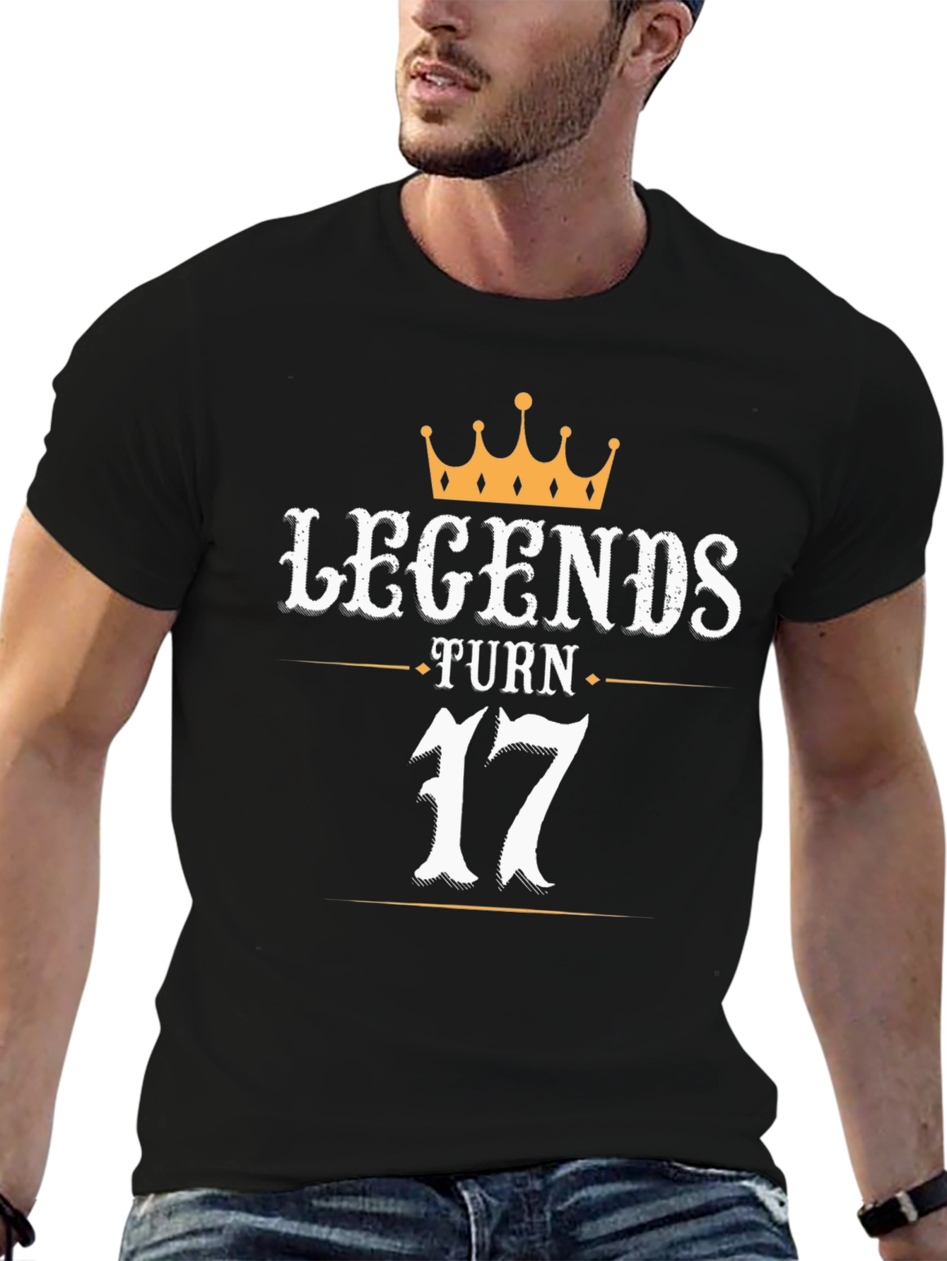 Legends Turn 17 Black Graphic T-Shirt - 6