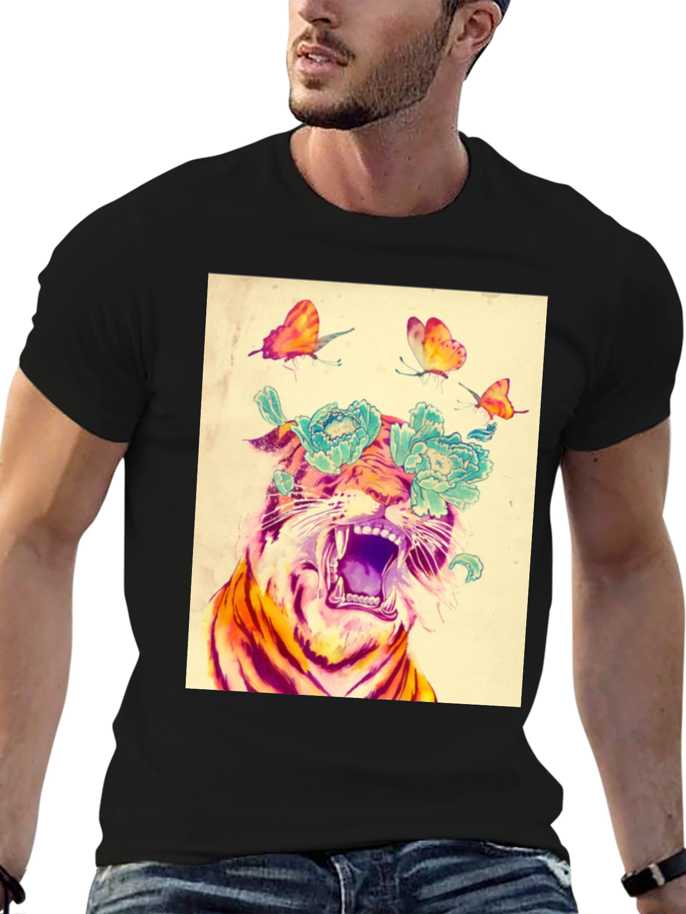 Black Tiger Graphic Tee view 6