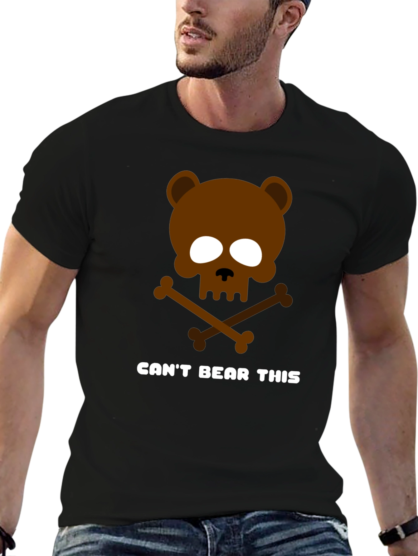 Black Can't Bear This Graphic T-Shirt view 6