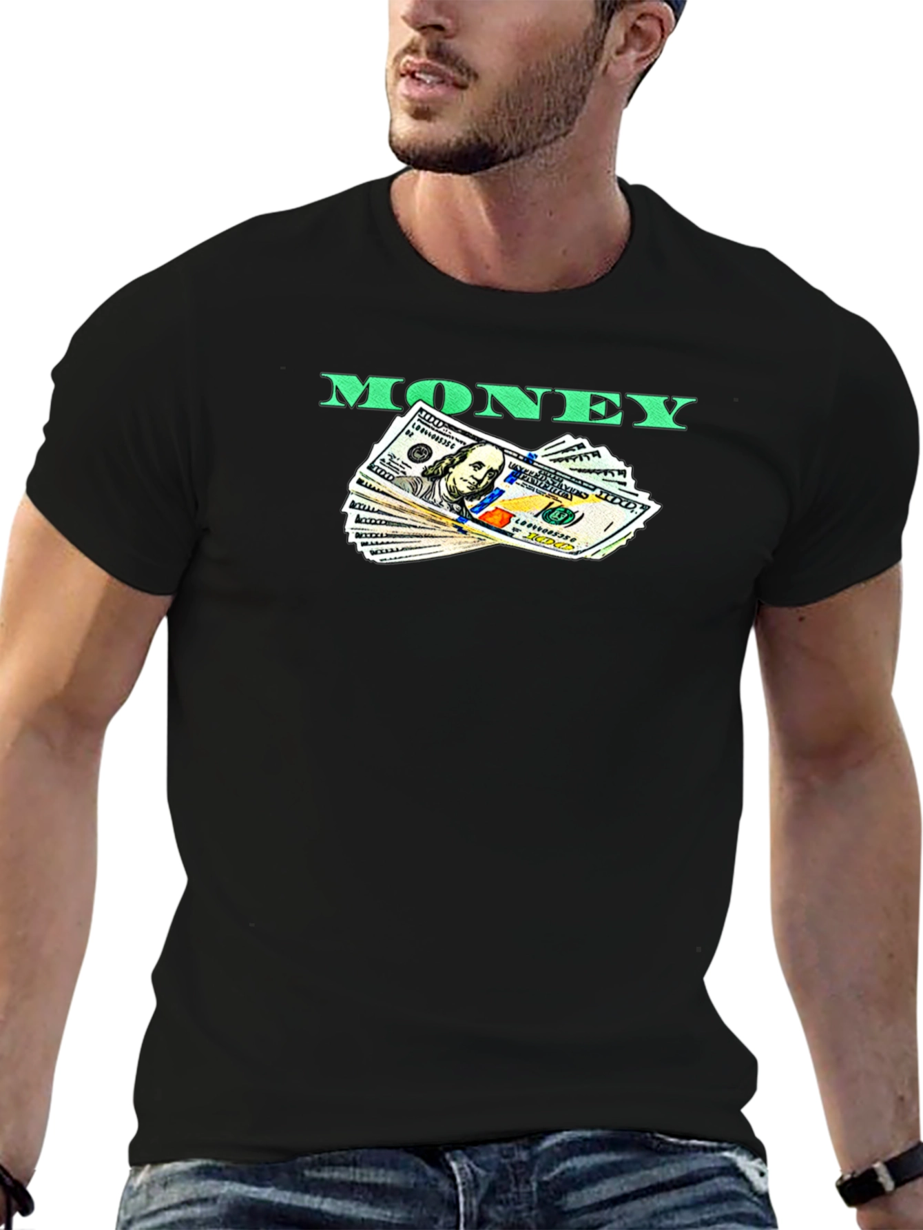 Money Graphic Tee - Black - 6