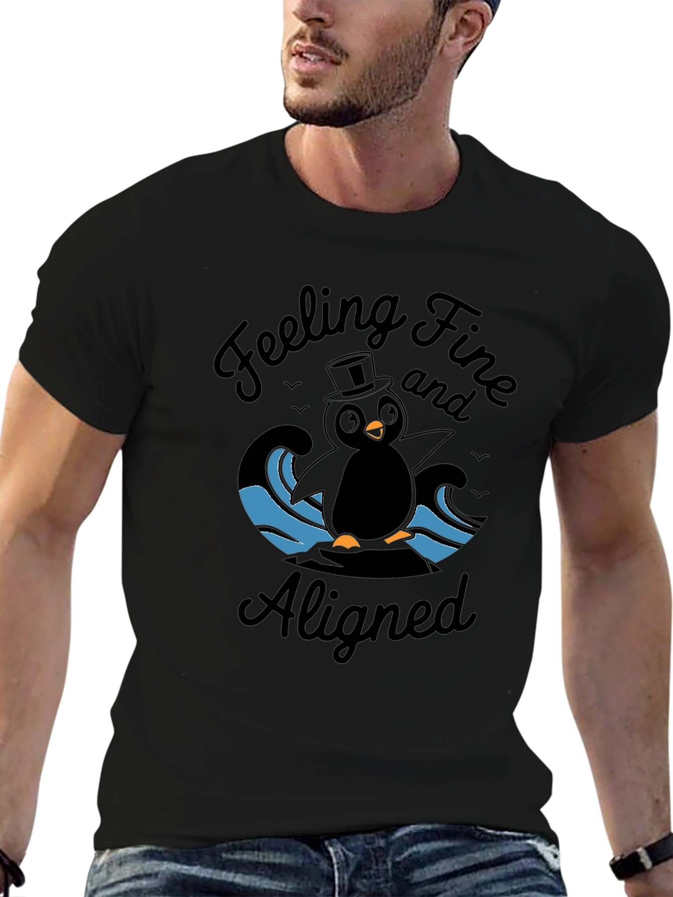 Black Feeling Fine Aligned T-Shirt view 6