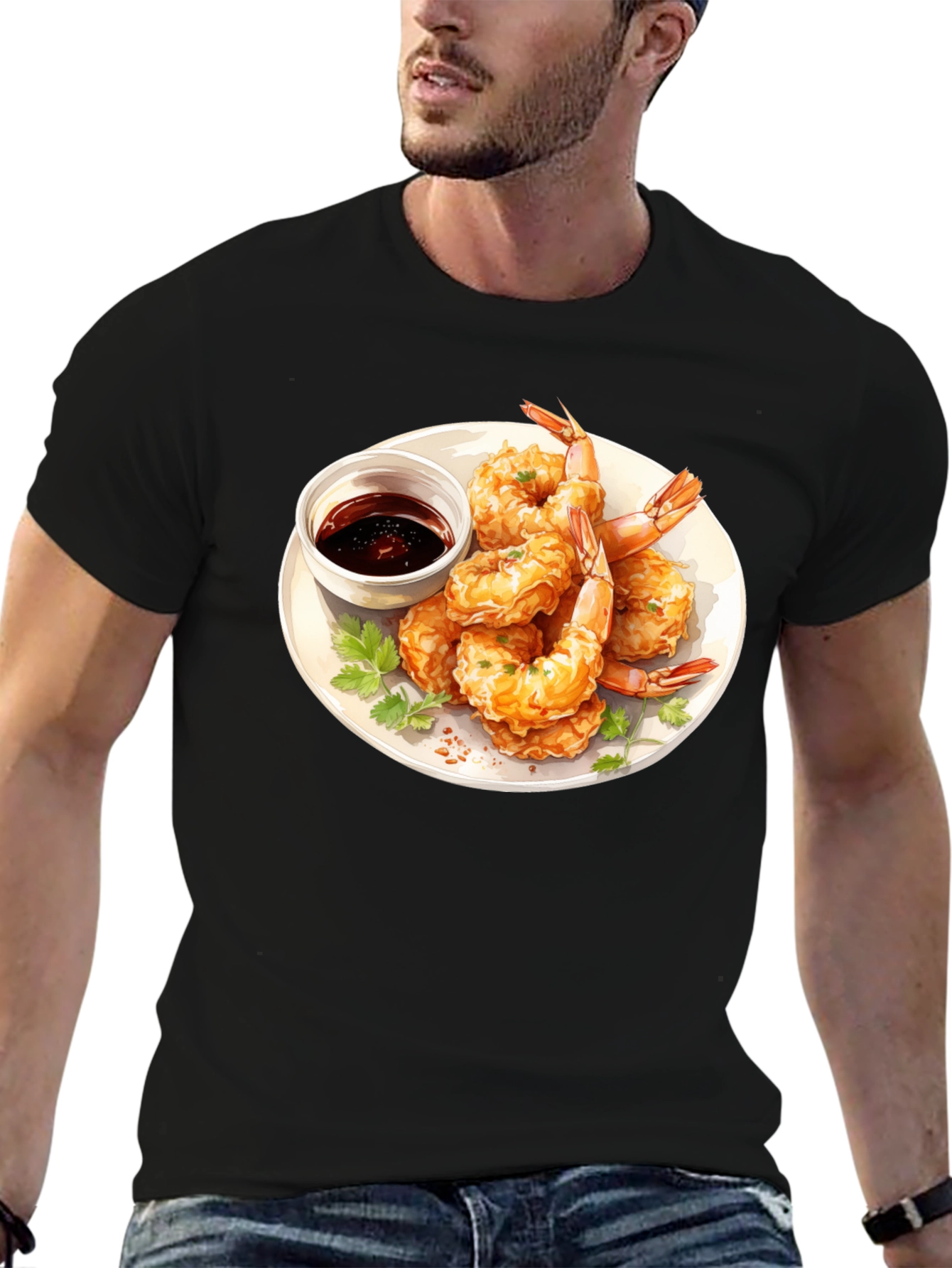 Shrimp Tempura T-Shirt: Delicious Design - 6