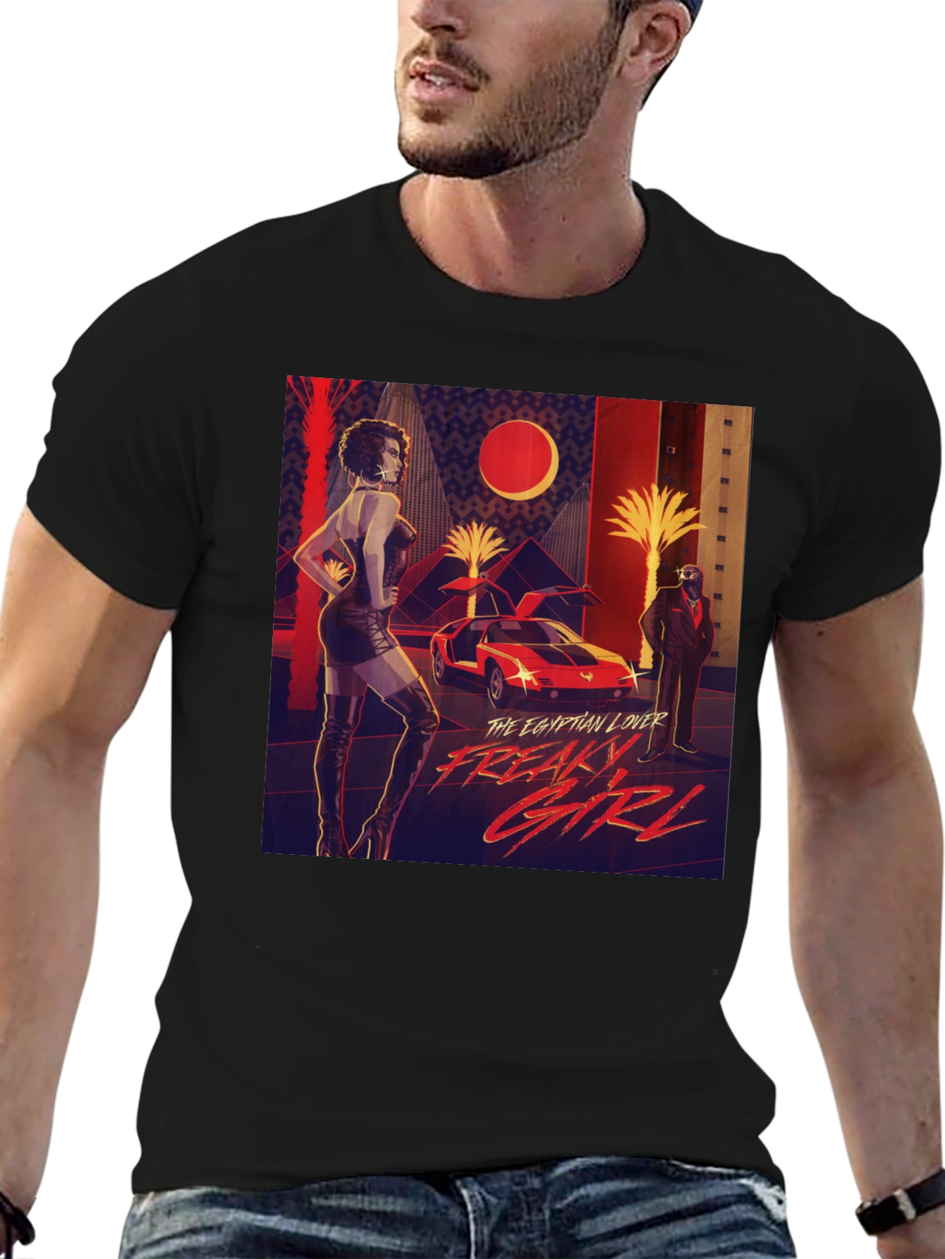 Black Egyptian Lover Freaky Girl Graphic T-Shirt view 6
