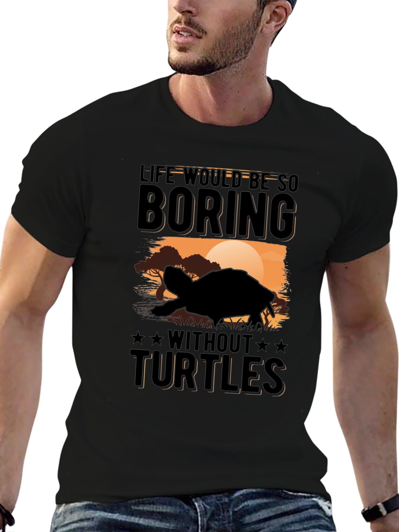 Black Turtle Graphic Tee - Life Would Be Boring! view 6