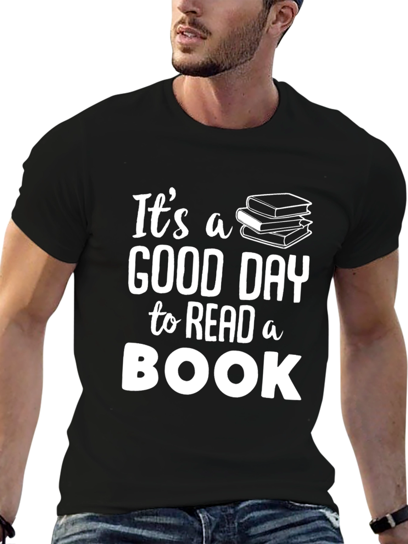 Black It's A Good Day to Read a Book T-Shirt view 6