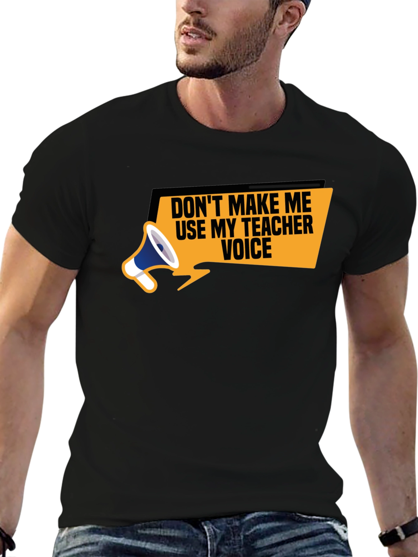 Black Teacher Voice T-Shirt - Funny Teacher Apparel view 6