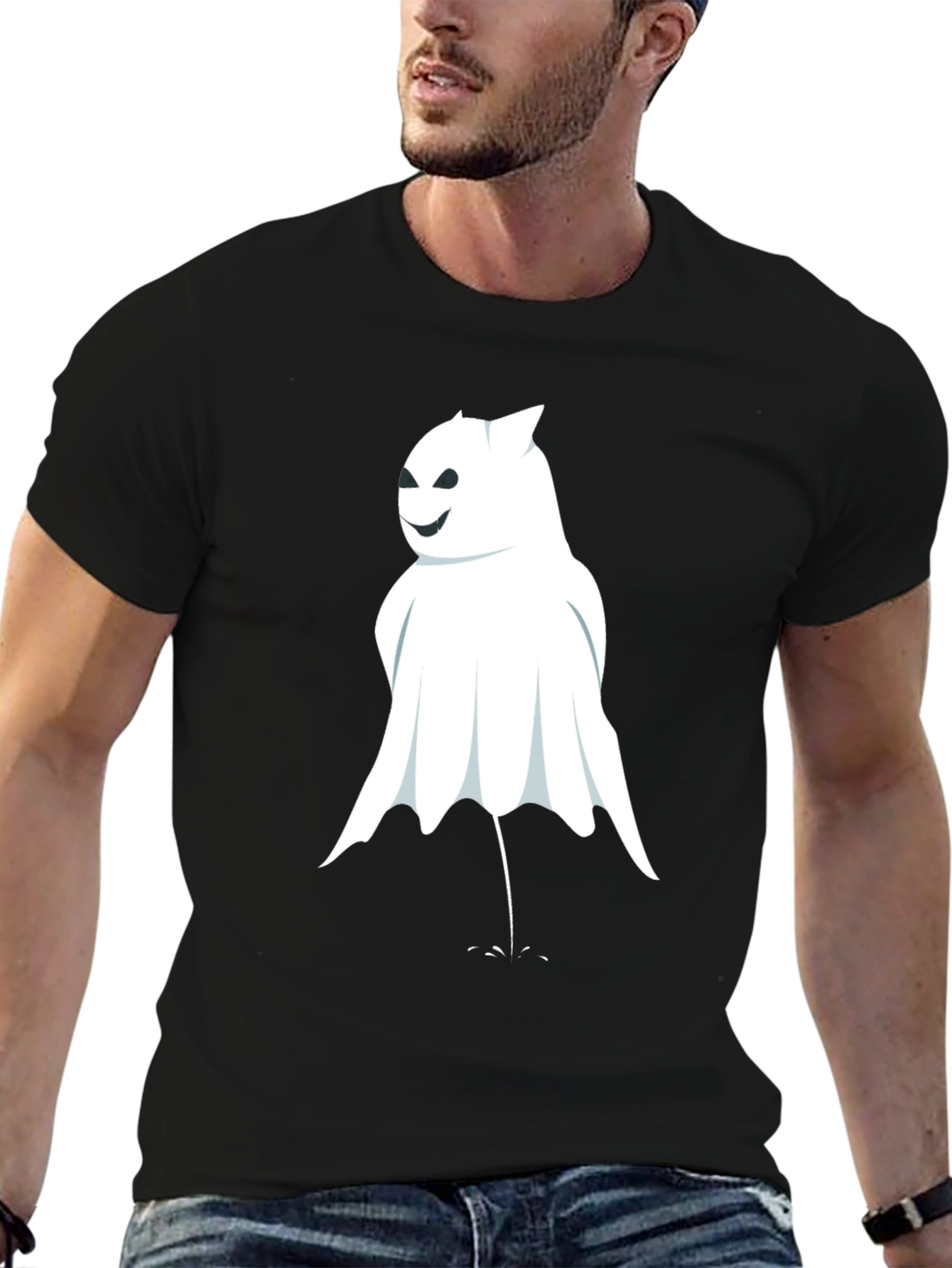 Black Ghostly Fun Black T-Shirt view 6