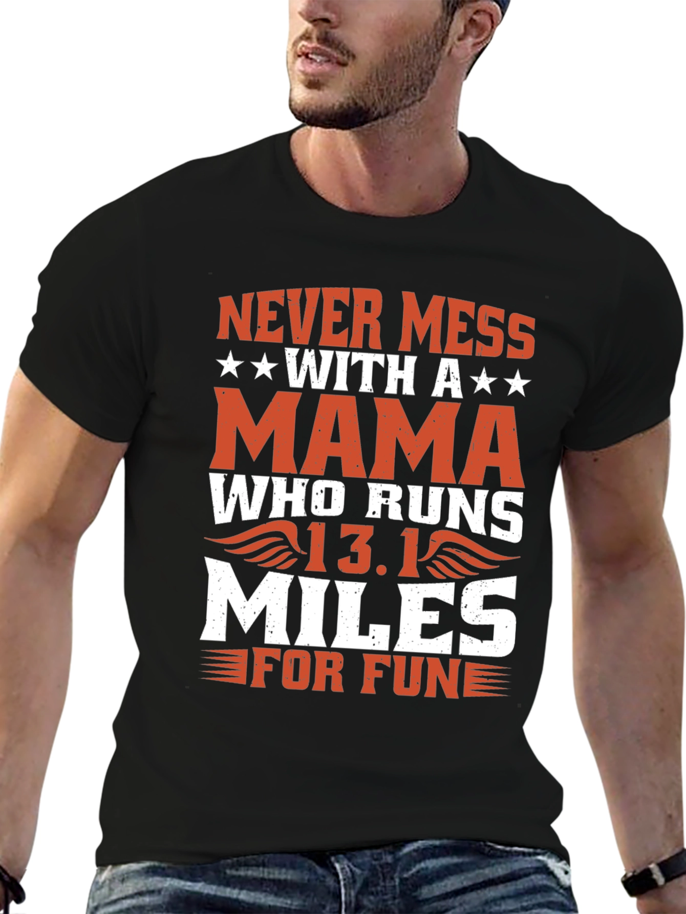 Black Never Mess With a Mama Who Runs T-Shirt view 6