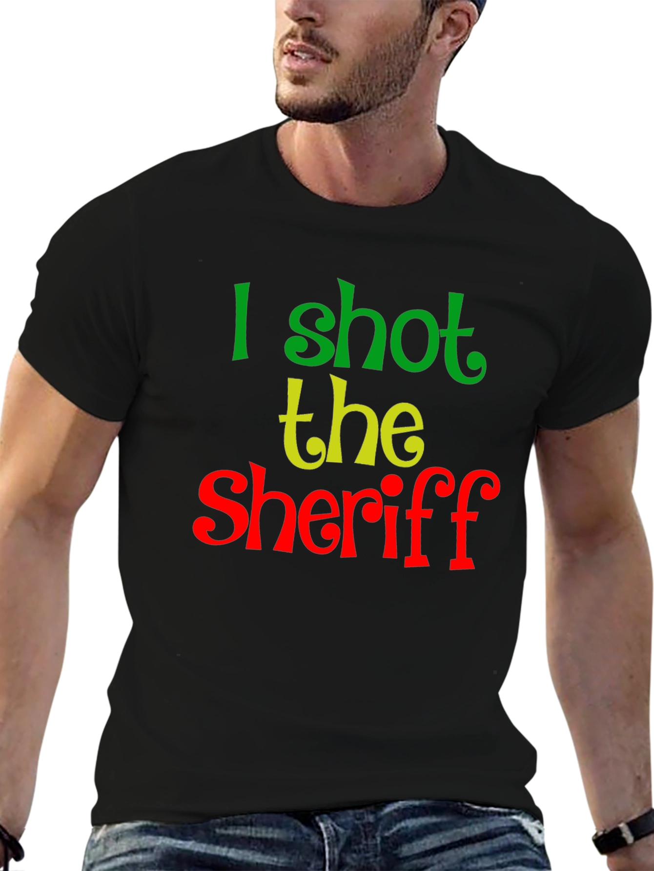 Black I Shot the Sheriff Graphic Tee view 6
