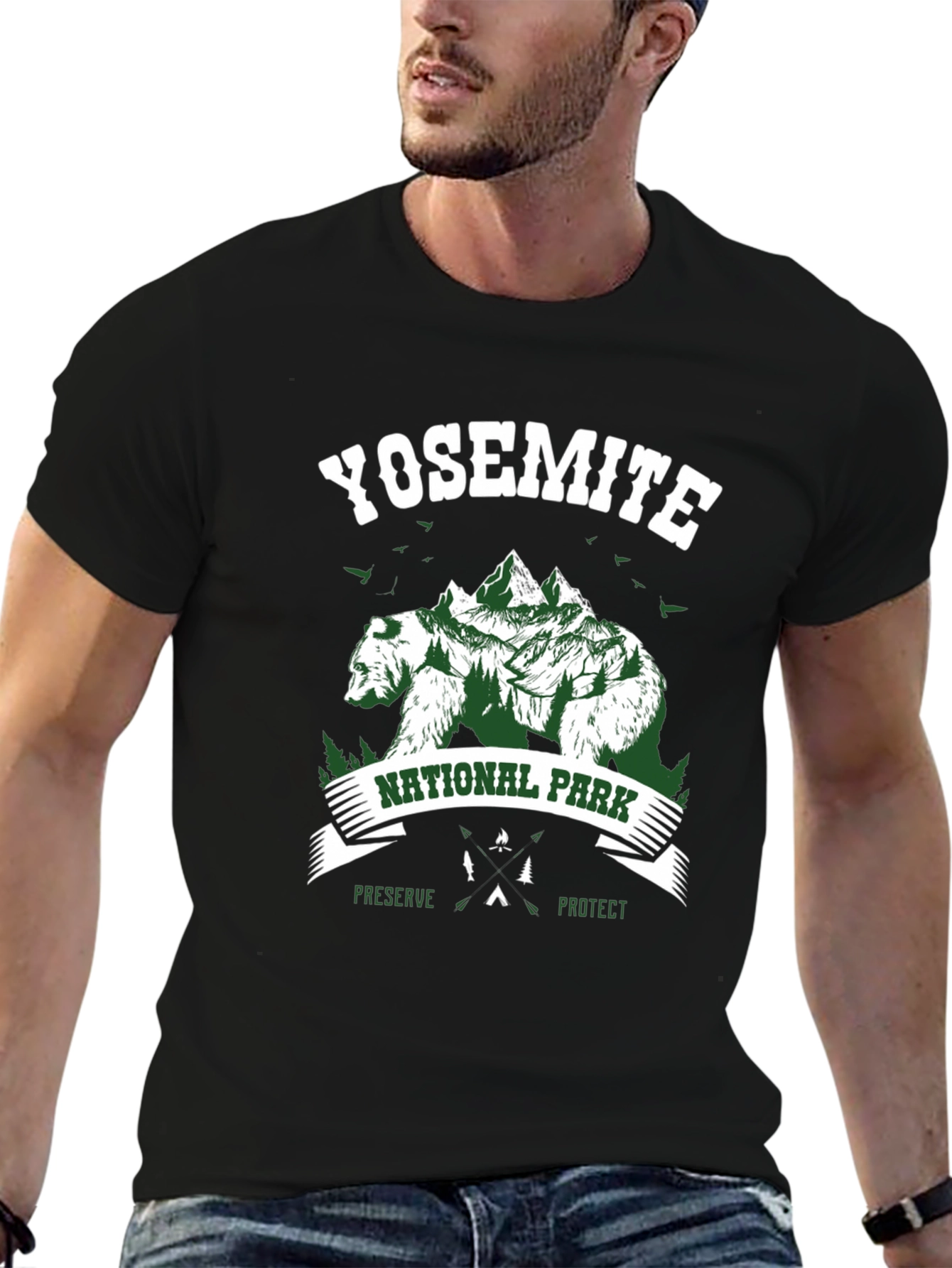 Black Yosemite National Park Graphic Tee view 6