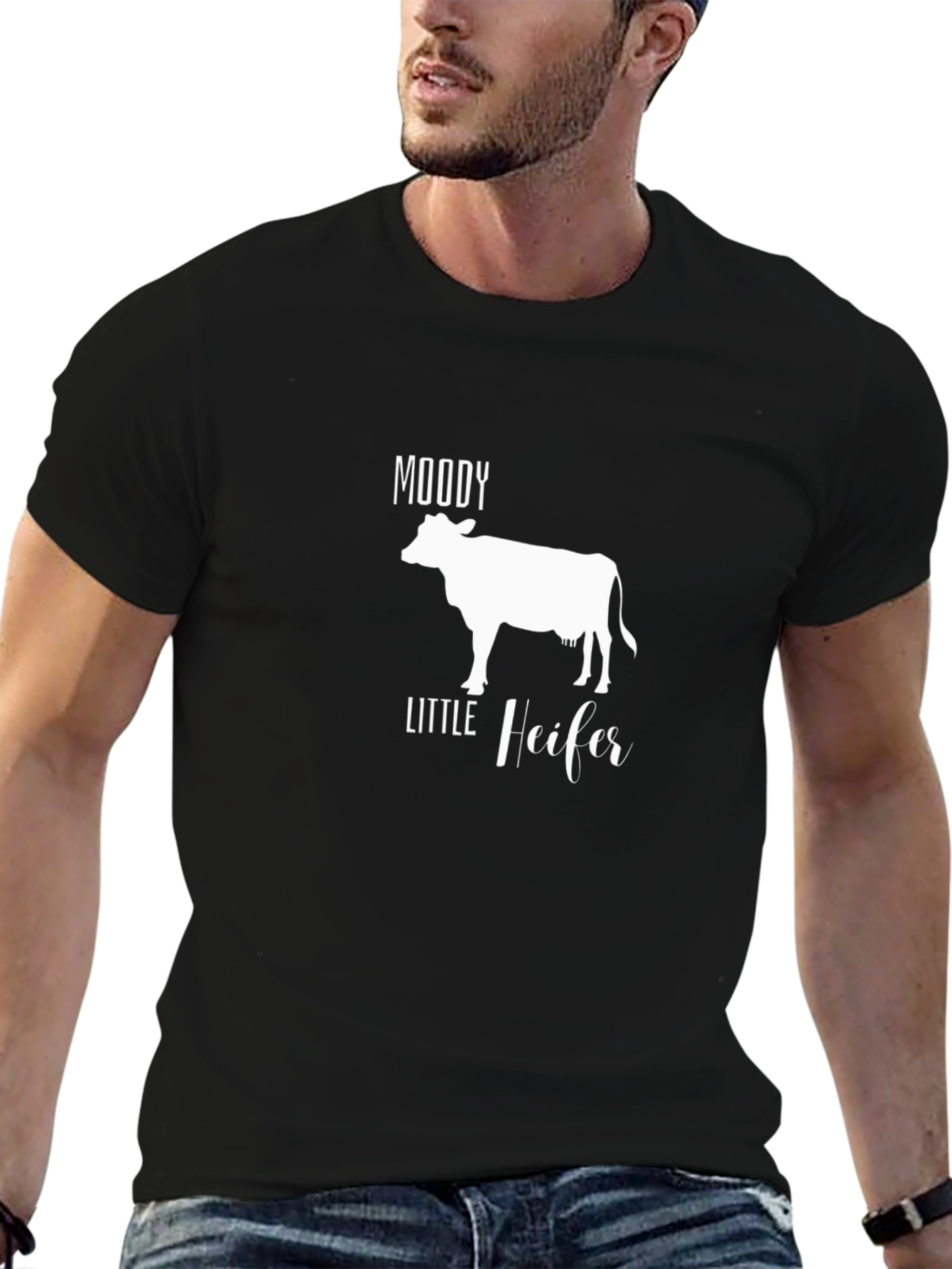 Black Moody Little Heifer Graphic Tee view 6