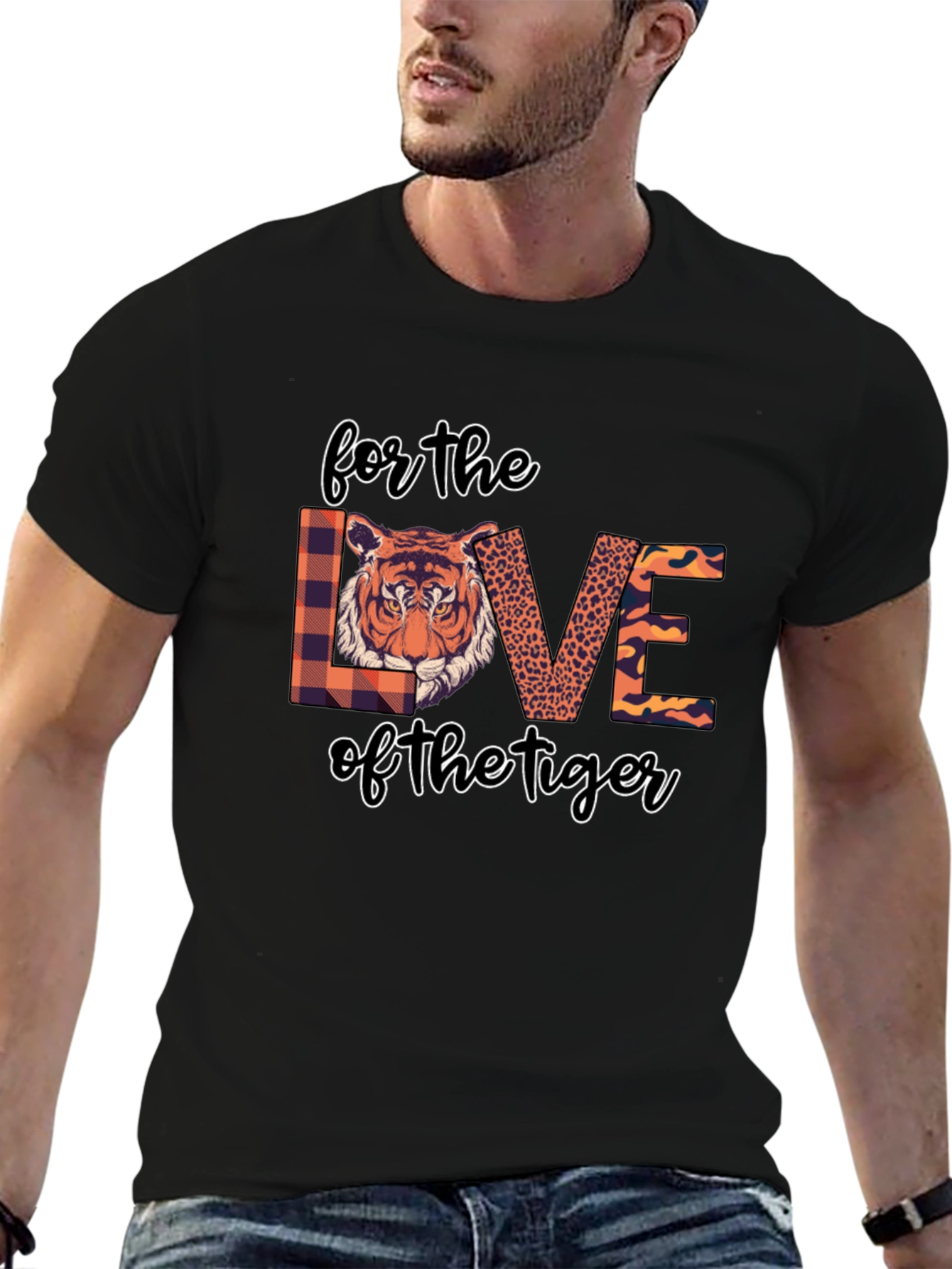 Black Tiger Love Graphic Tee - Black T-Shirt view 6
