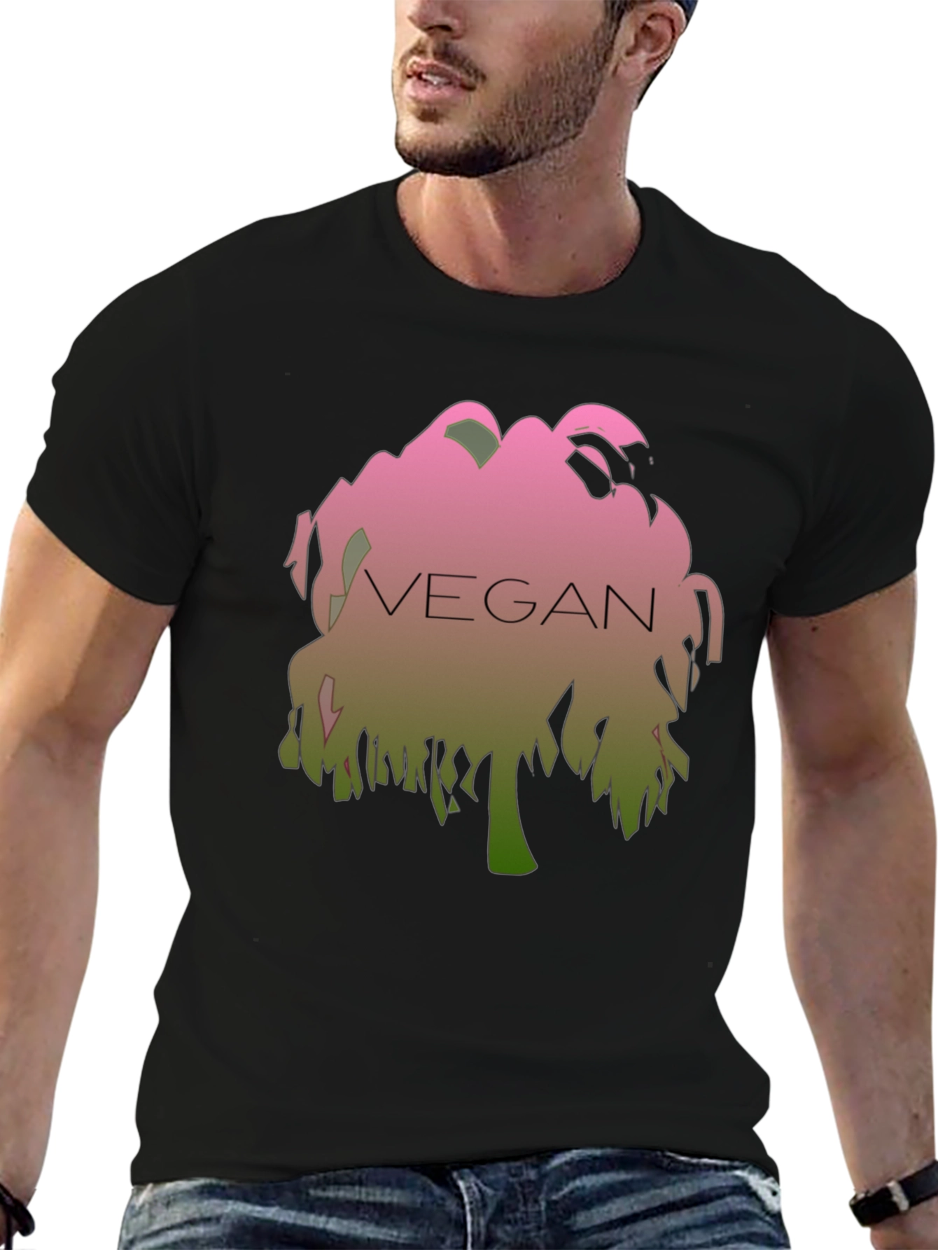 Black Vegan Graphic T-Shirt - Stylish and Comfortable view 6
