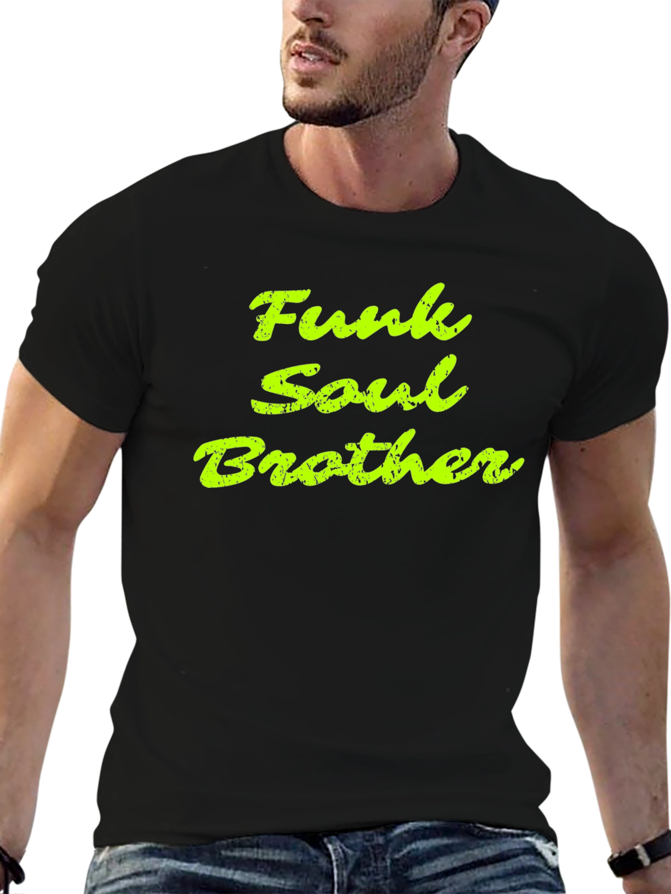 Black Funk Soul Brother Graphic Tee - Classic Black T-Shirt view 6