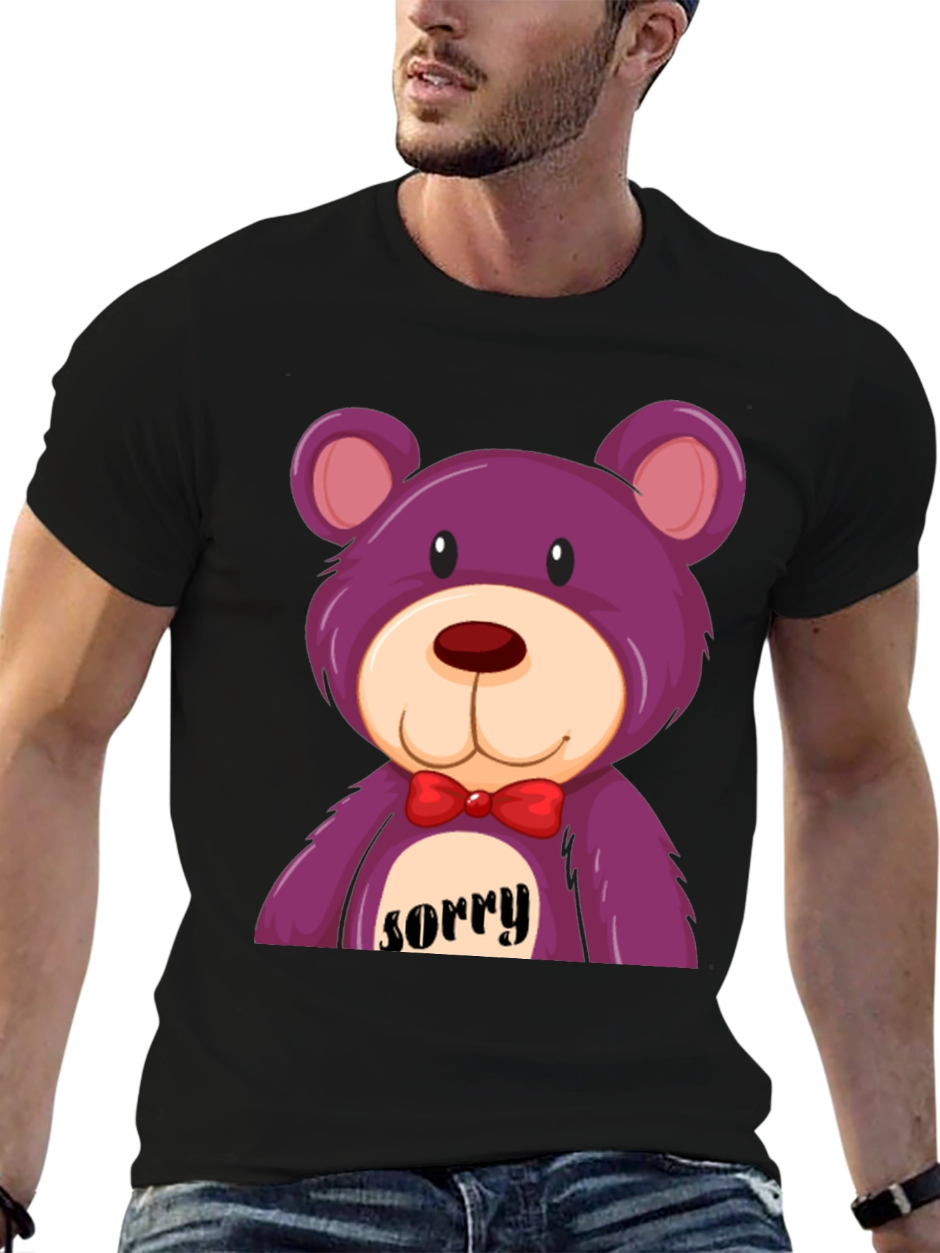 Black Sorry Bear T-Shirt view 6