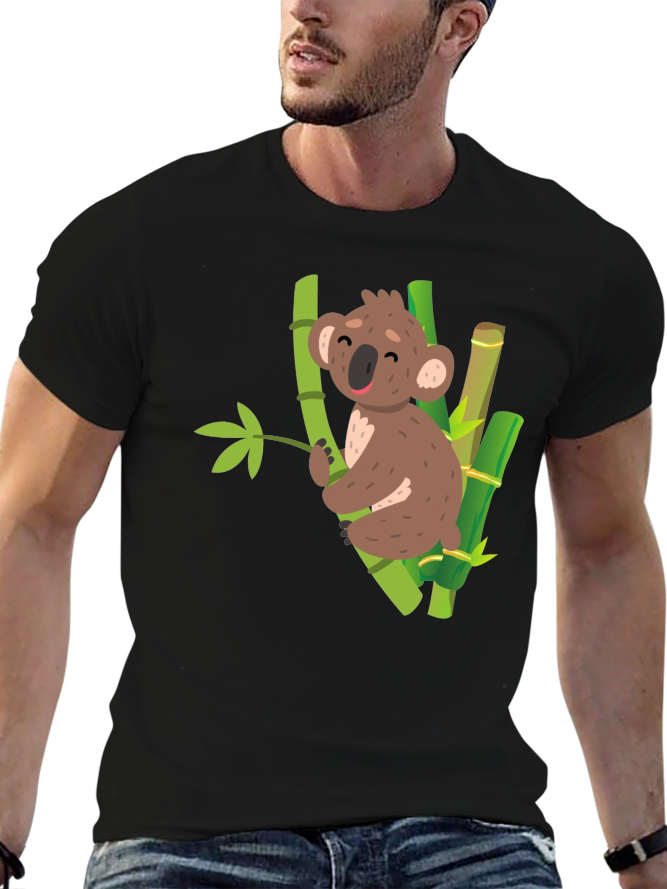 Black Koala Bamboo T-Shirt - Cute & Comfortable view 6