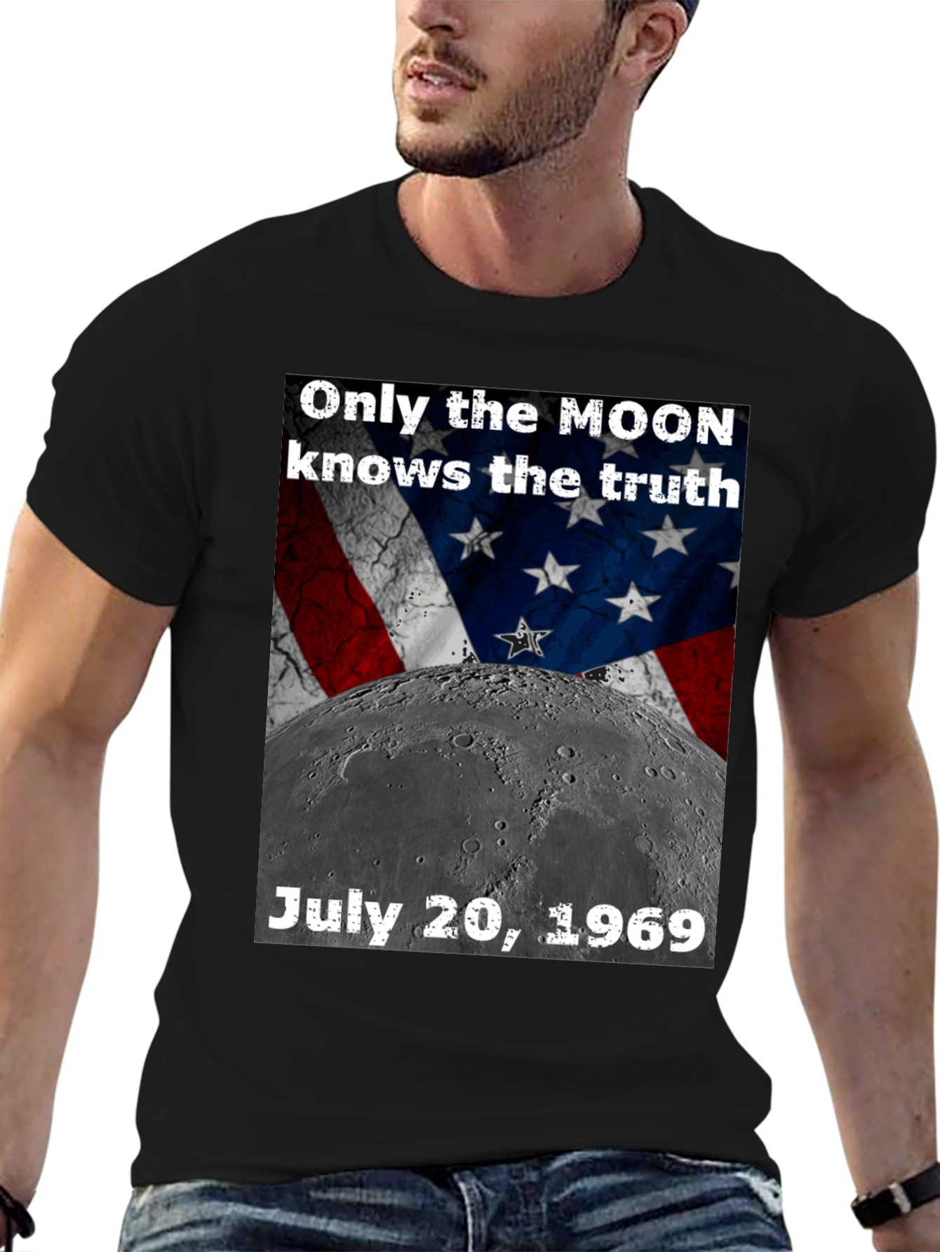 Black Moon Landing Conspiracy T-Shirt view 6