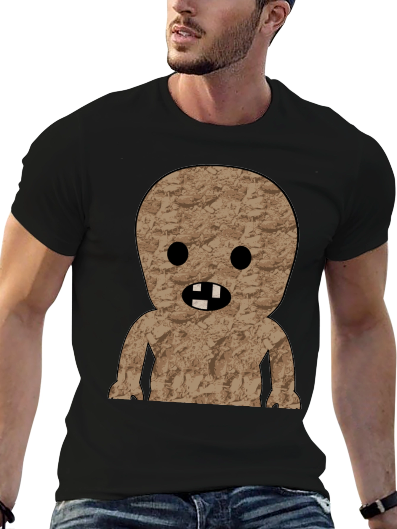 Black Humorous Desert Creature Graphic T-Shirt view 6