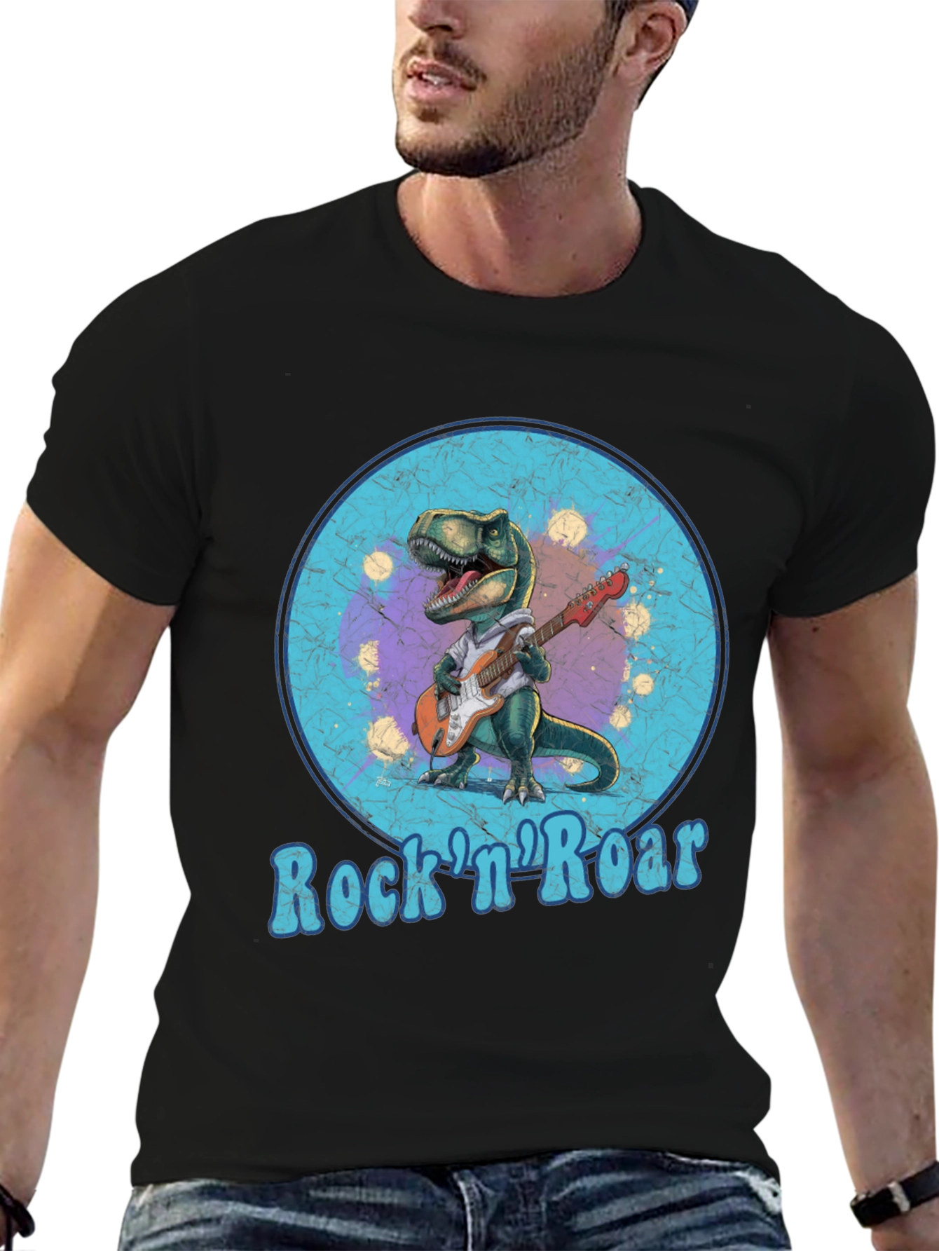 Black Rock 'n' Roar Dinosaur Graphic Tee view 6