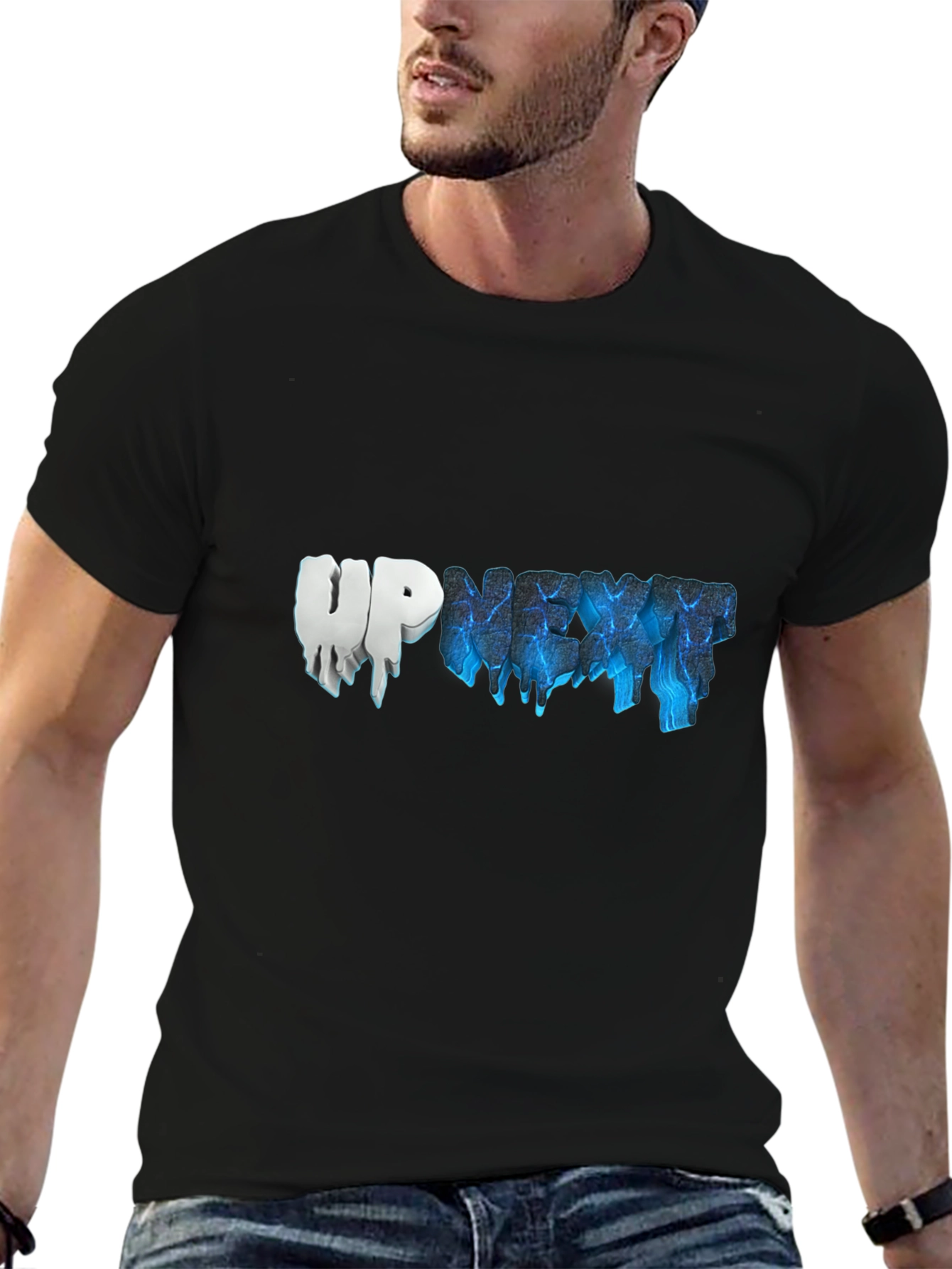 Black UP NEXT Graphic T-Shirt - Stylish Black Tee view 6