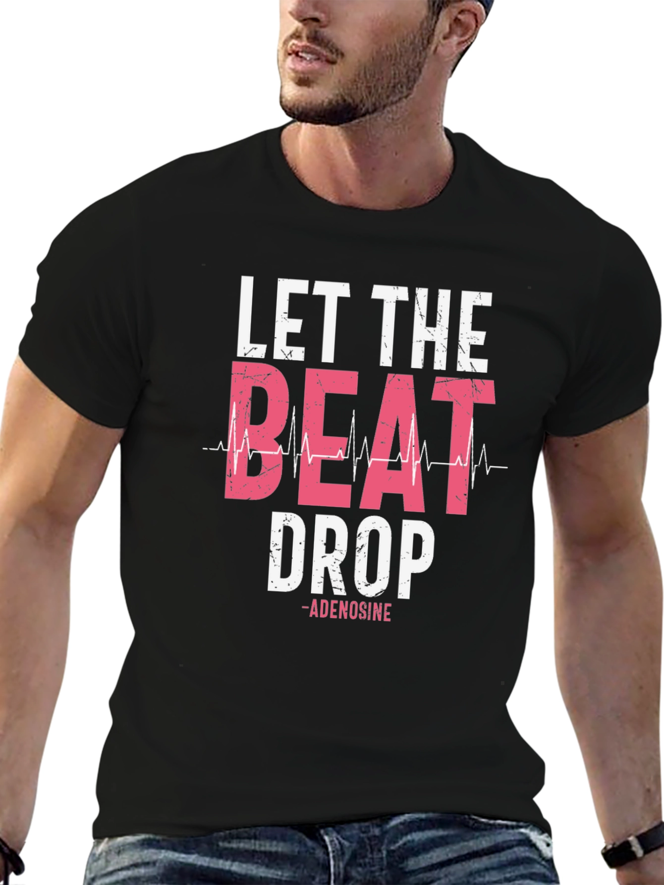 Black Let The Beat Drop T-Shirt Adenosine view 6