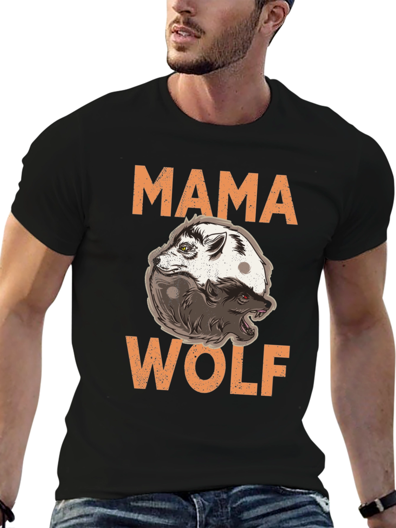 Black Mama Wolf Graphic Tee view 6