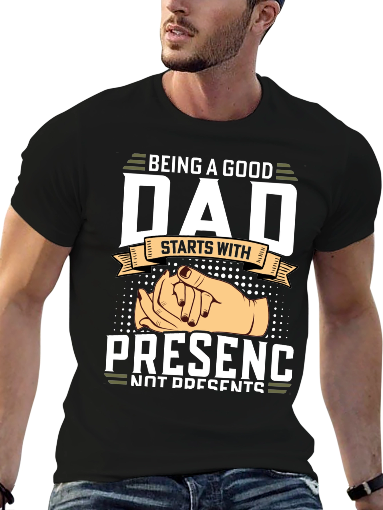 Black Being A Good Dad T-Shirt view 6